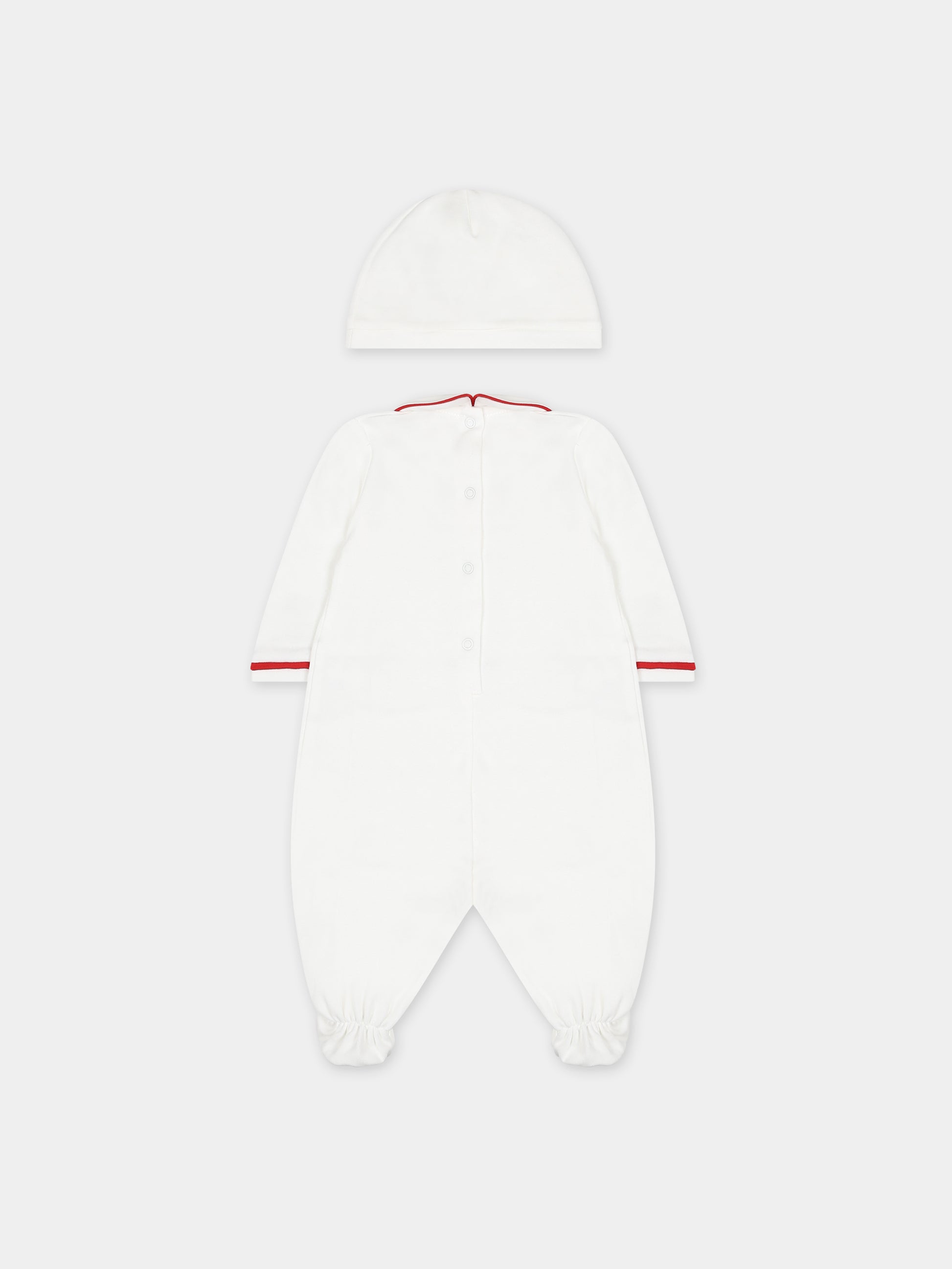 Set bianco per neonati con stampa Snoopy,Monnalisa,22B508 2004 0001