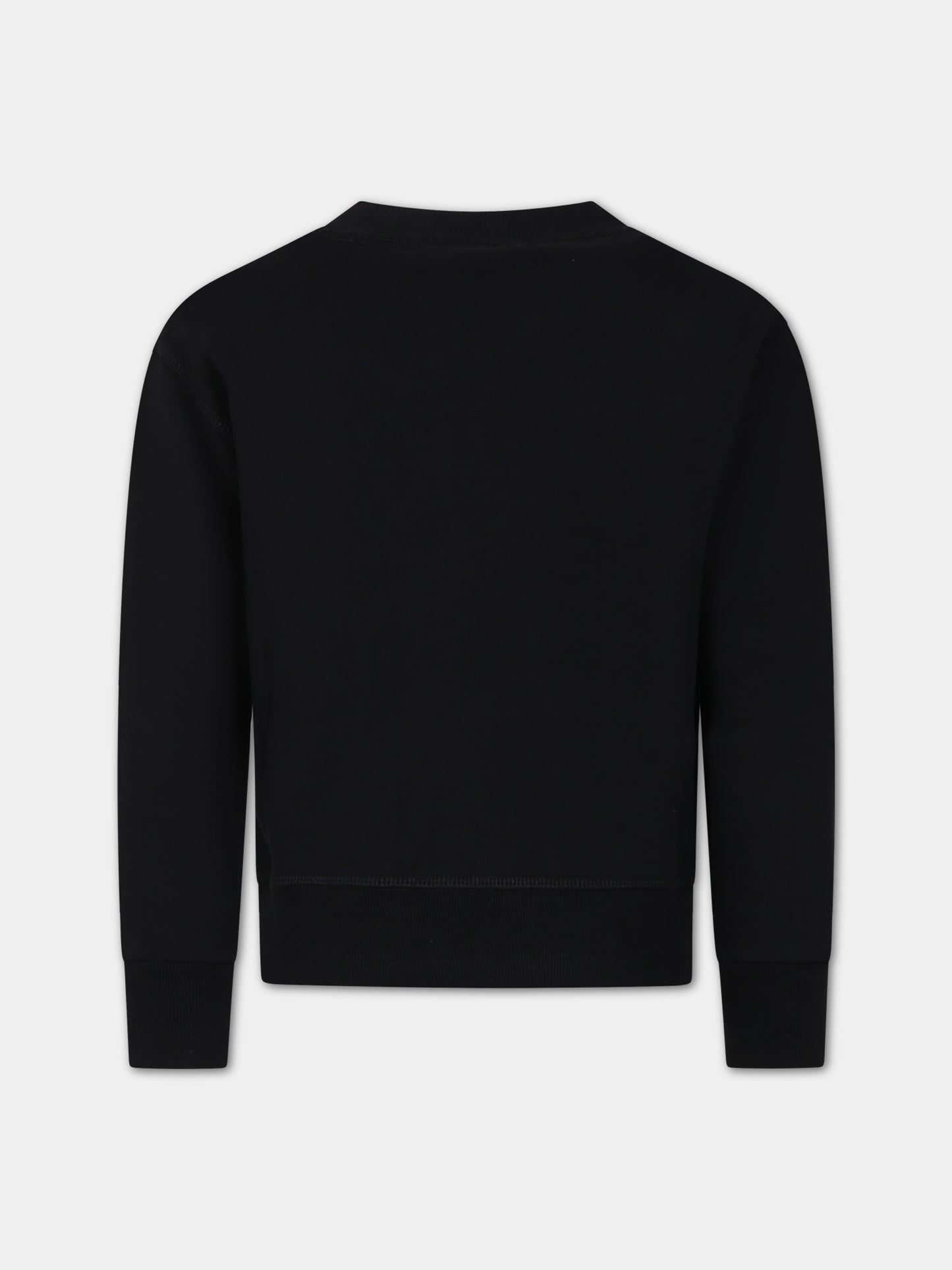 Felpa nera per bambino con logo e stampa,Dsquared2,DQ2248 D003G DQ900