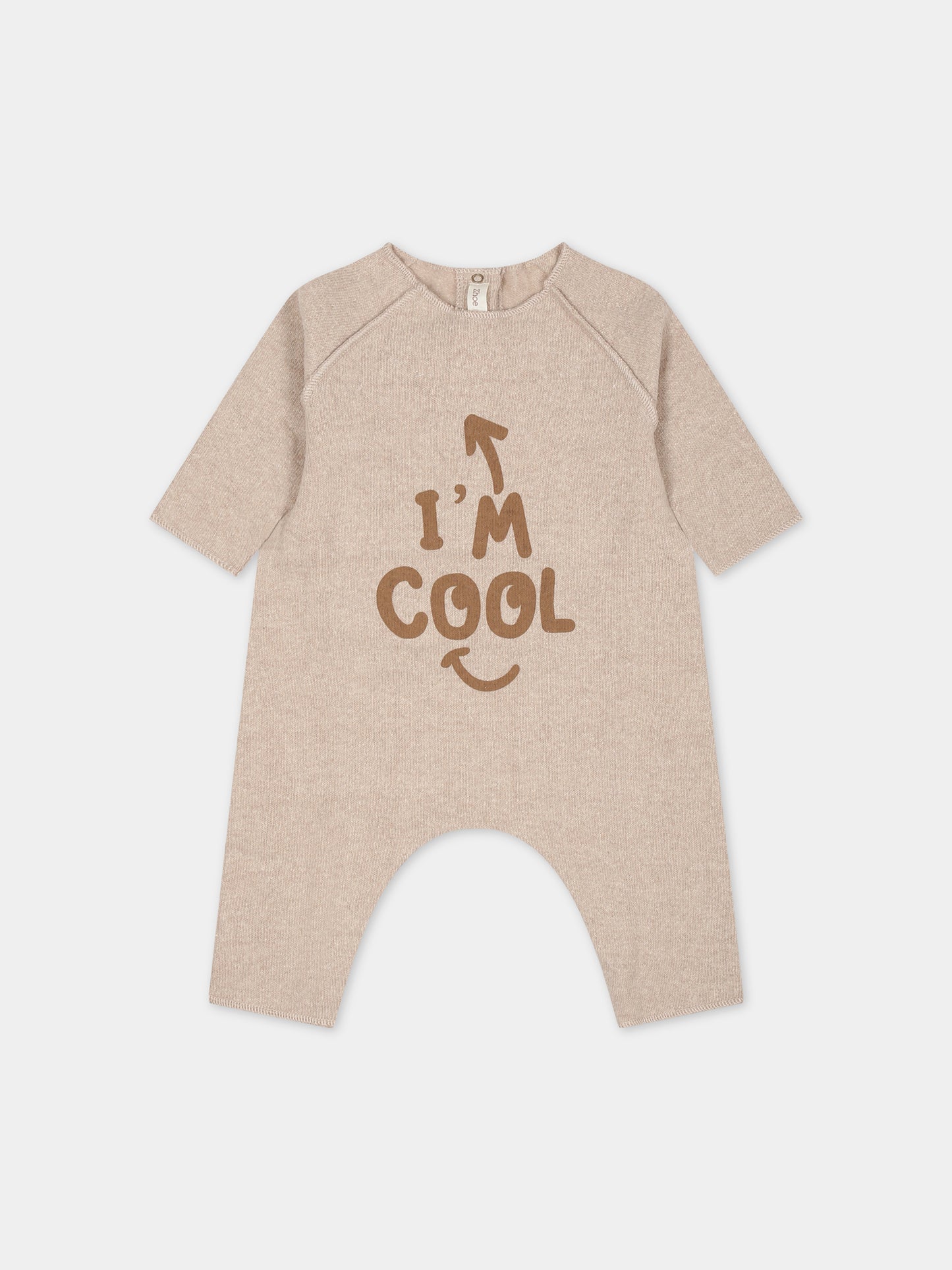 Tutina beige per neonati con scritta,Zhoe & Tobiah,K9 NASTBI