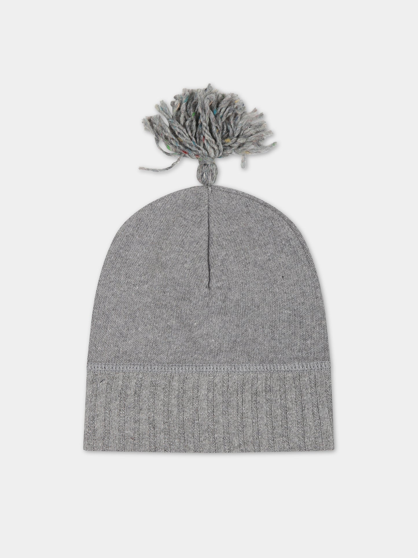 Berretto grigio per neonato con pompon,Zhoe & Tobiah,K31 19 BB