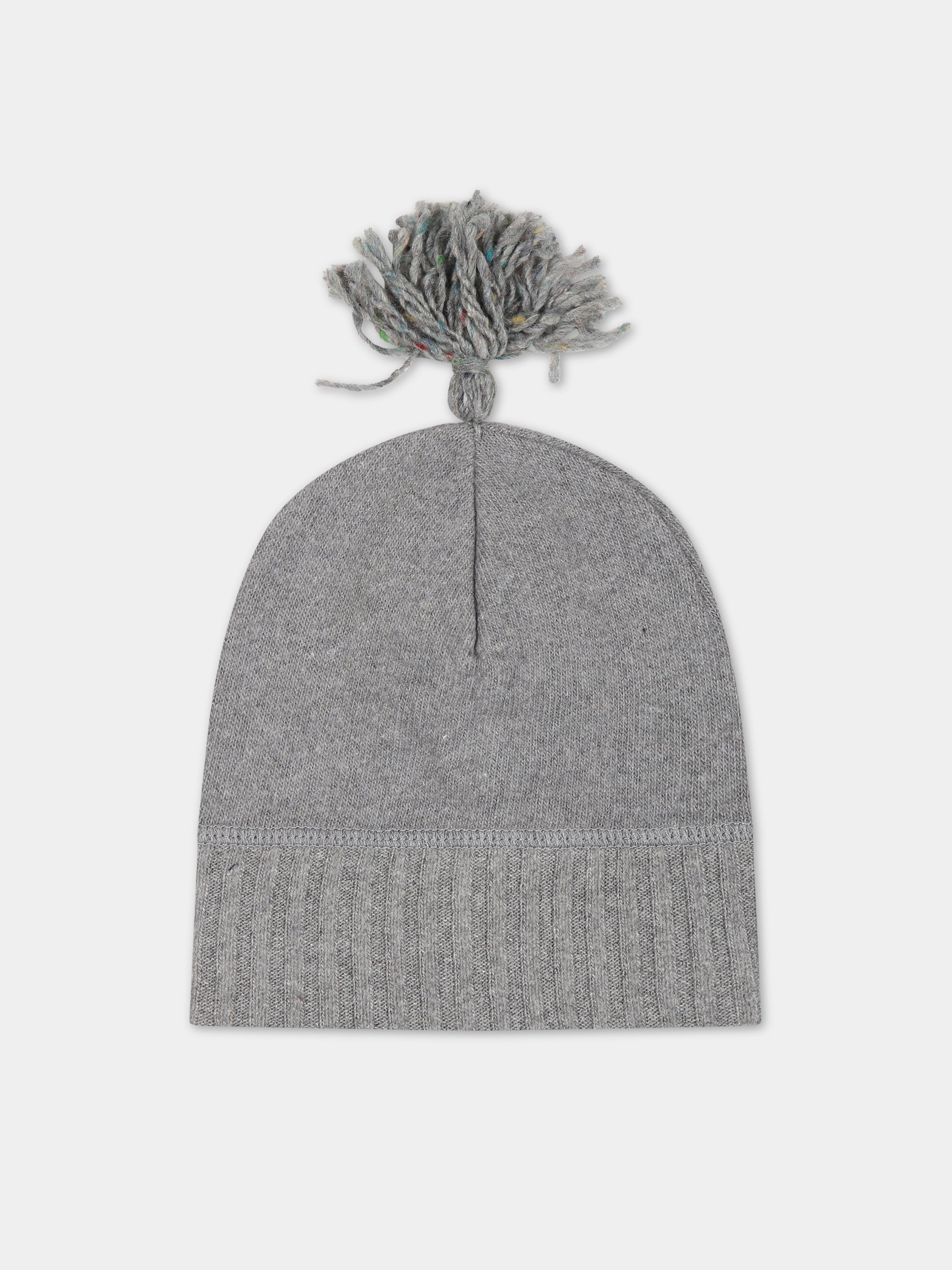 Berretto grigio per neonato con pompon,Zhoe & Tobiah,K31 19 BB