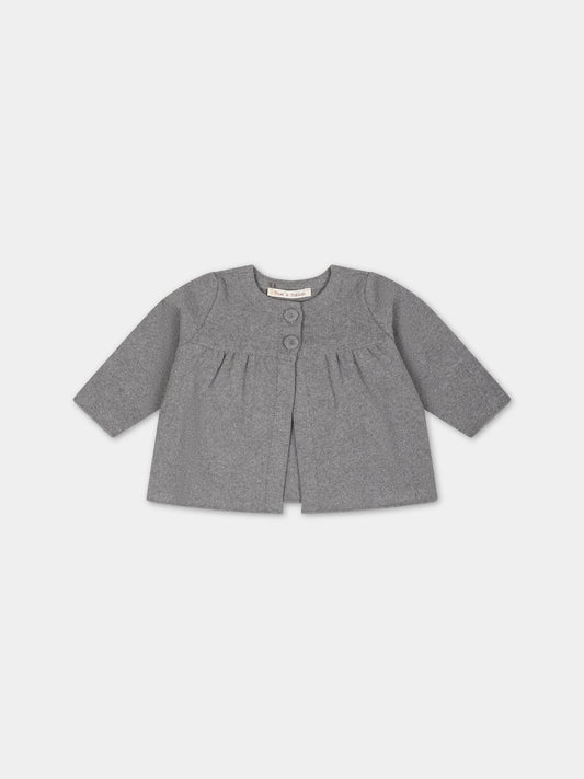 Cardigan grigio per neonata,Zhoe & Tobiah,K3 19