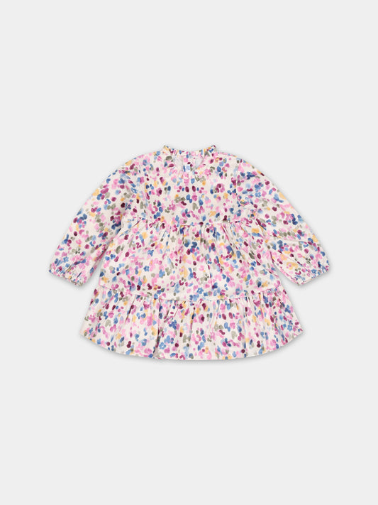 Vestito avorio per neonata con stampa,Mayoral,2985 048