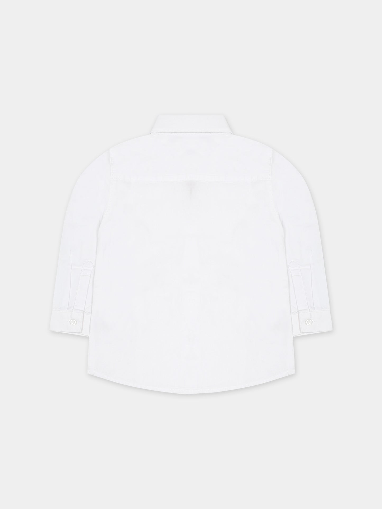 Camicia bianca per neonato con logo,Mayoral,124 026