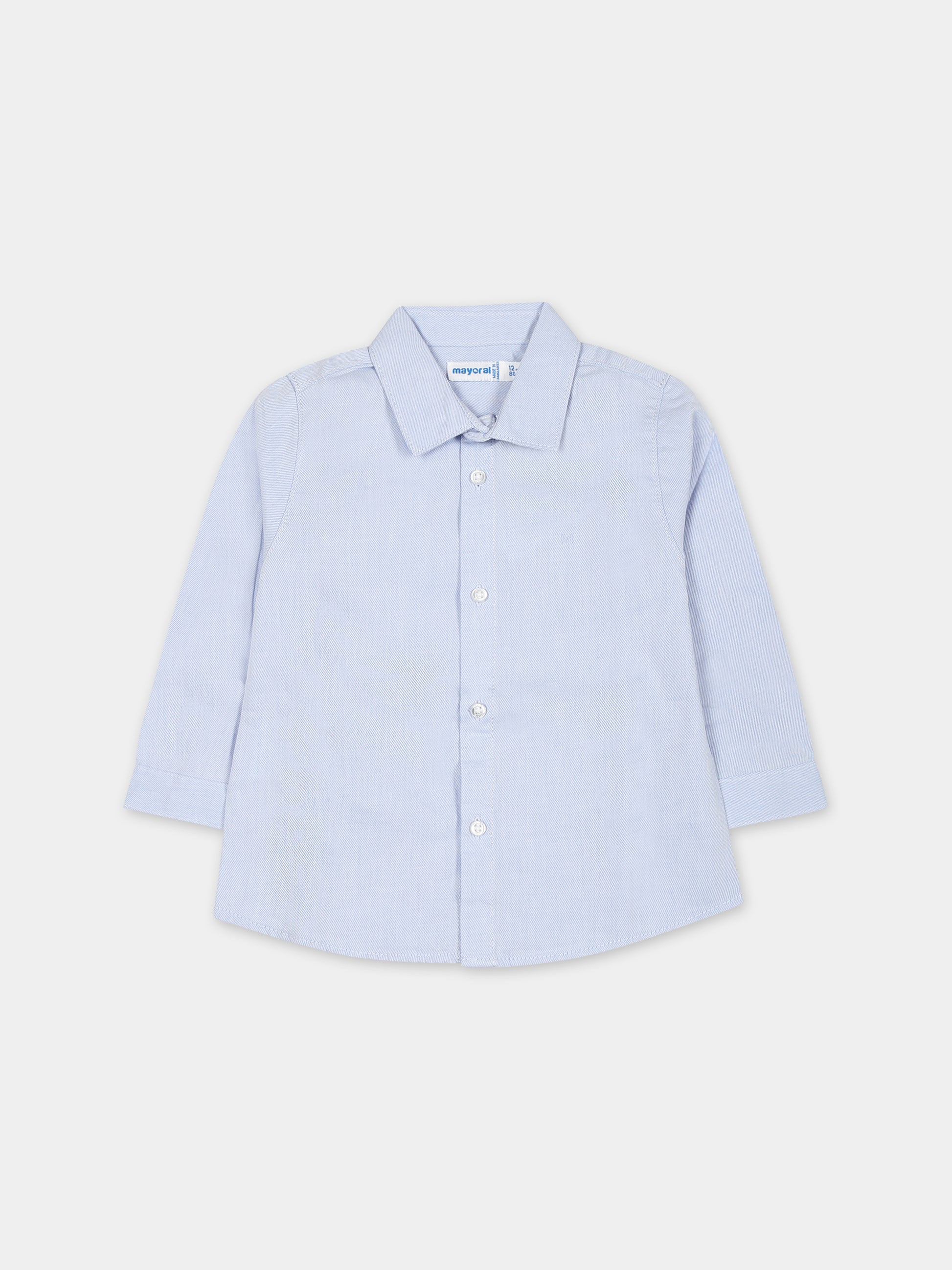 Camicia celeste per neonato con monogramma,Mayoral,124 025