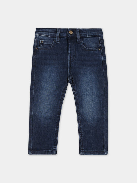 Jeans blu per neonato con logo,Mayoral,510  017