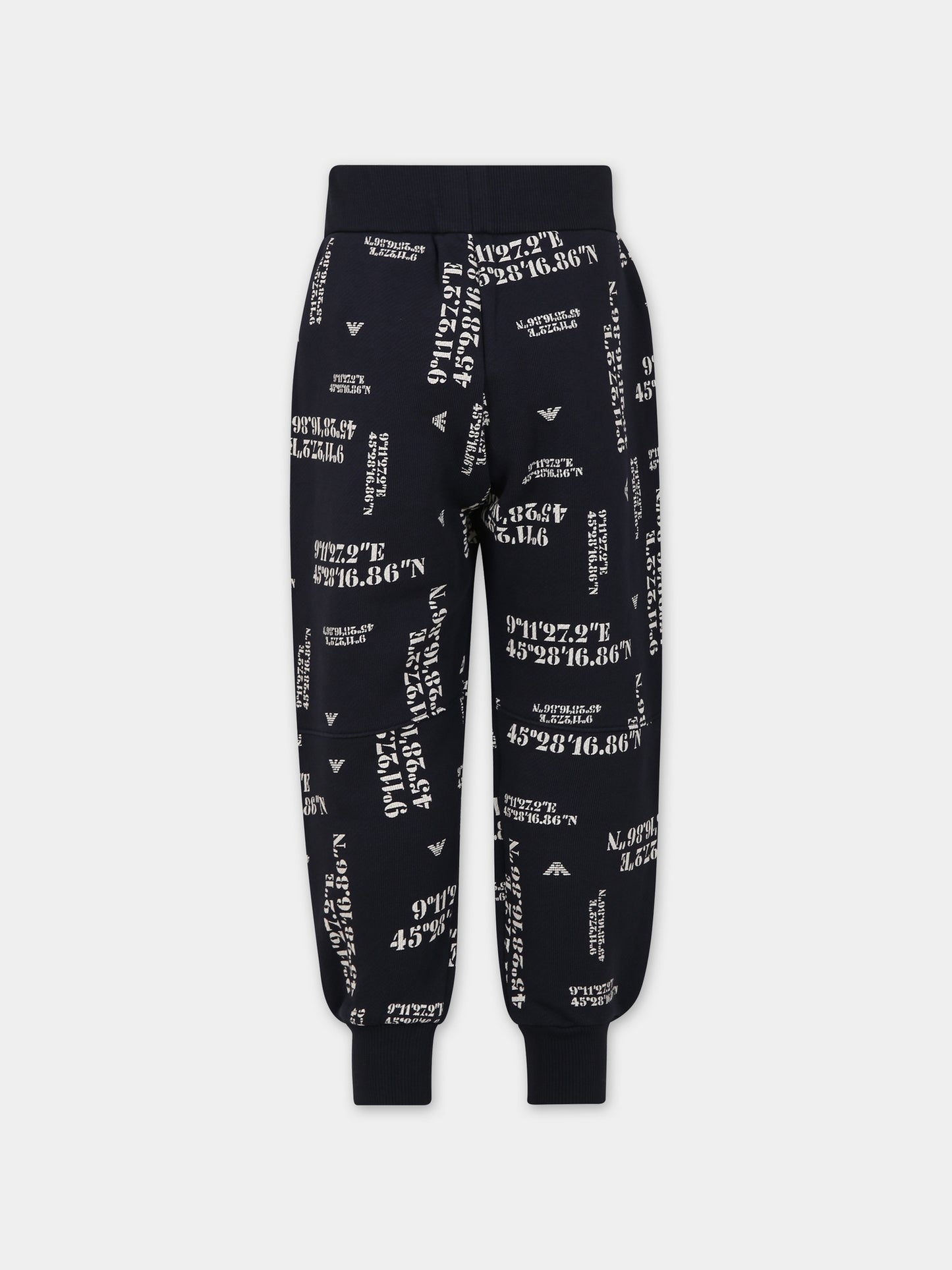 Pantaloni blu per bambino con aquilotto,Armani Junior,6R4P8K 2JGCZ F9L1