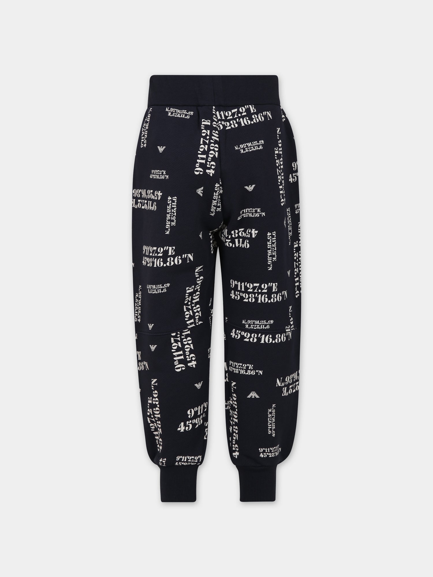 Pantaloni blu per bambino con aquilotto,Armani Junior,6R4P8K 2JGCZ F9L1