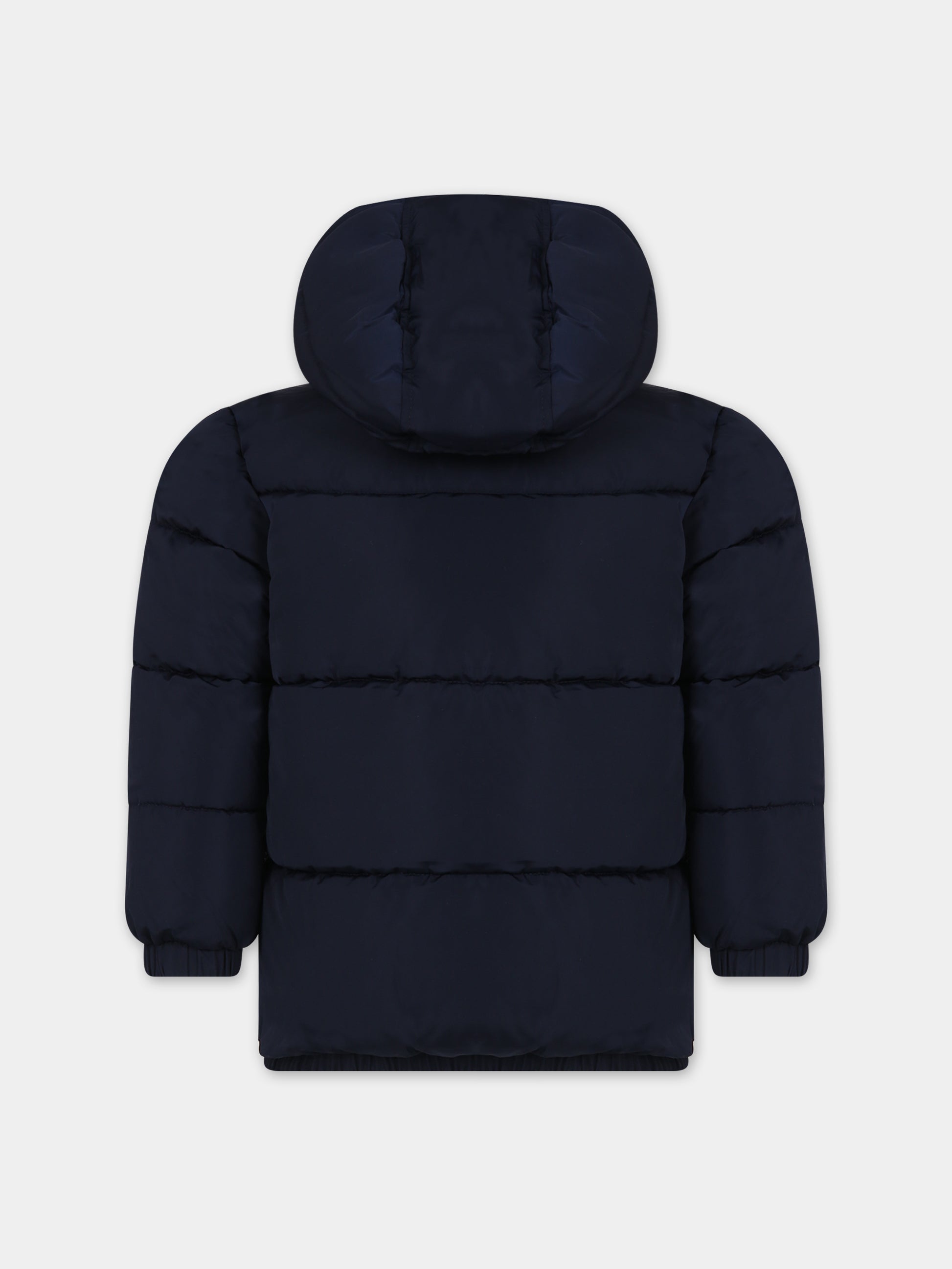 Piumino blu per bambino con logo,Petit Bateau,A082S 01