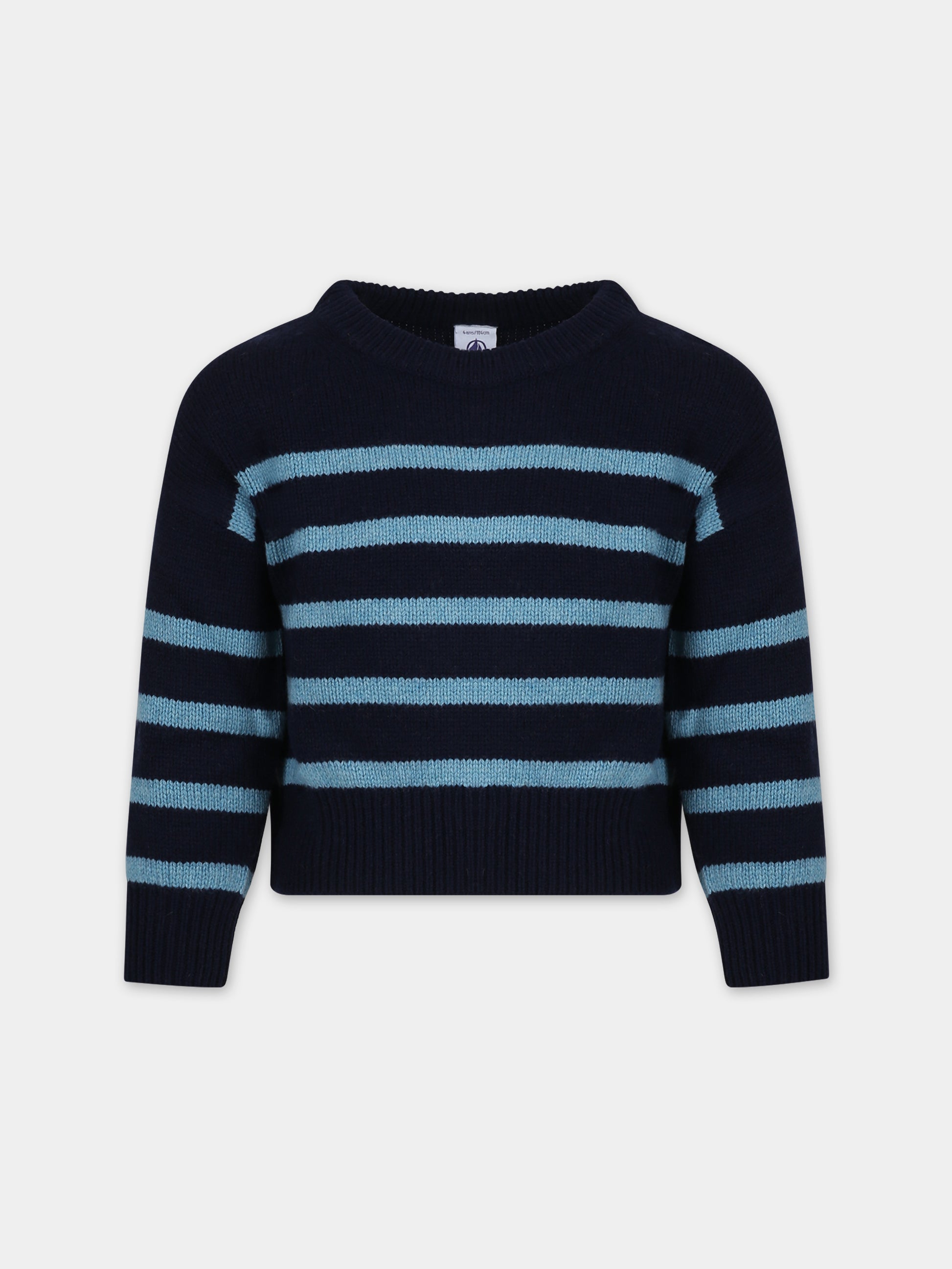 Maglione blu per bambino,Petit Bateau,A081R 01
