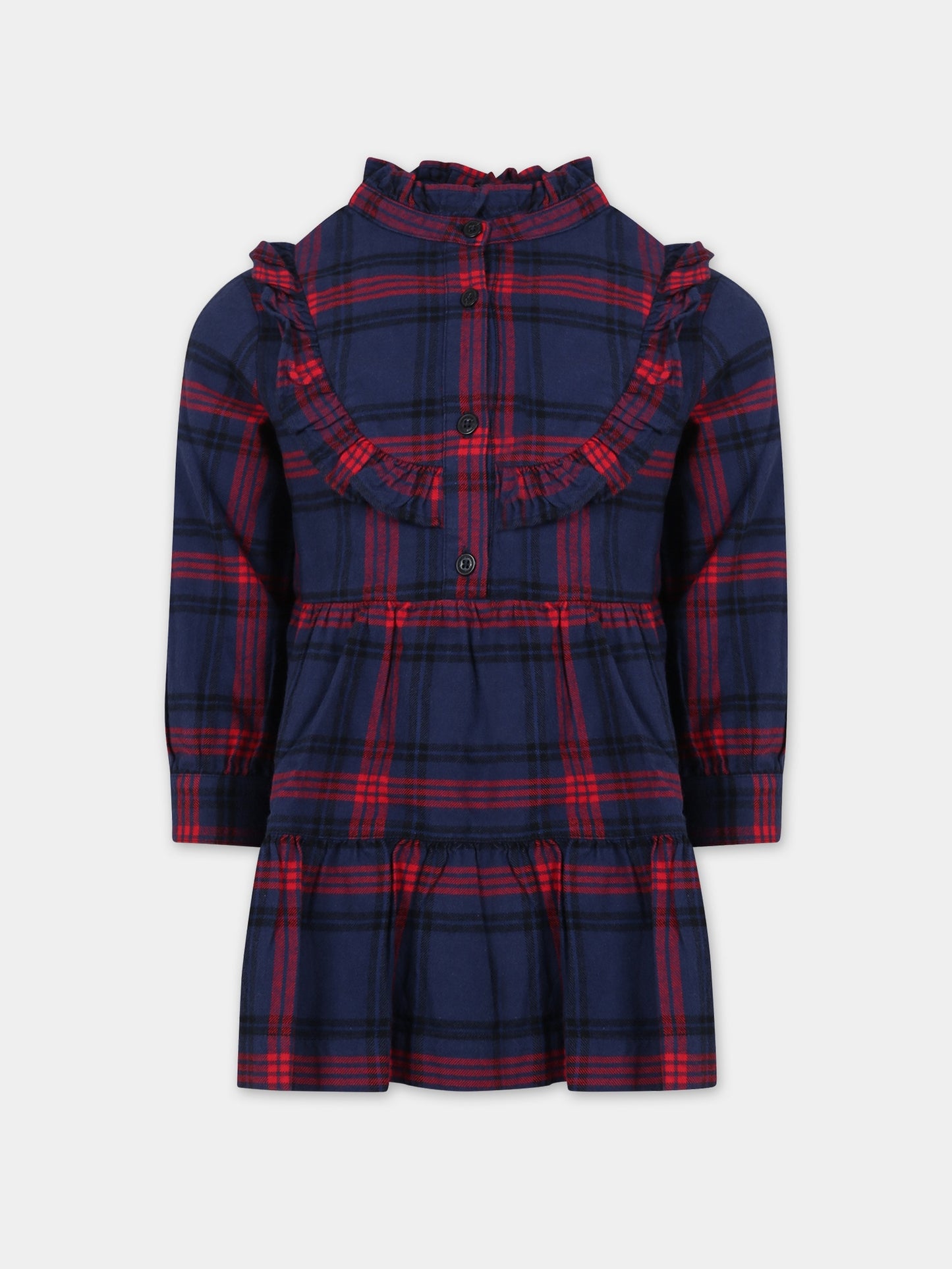 Vestito blu per bambina,Petit Bateau,A082J 01