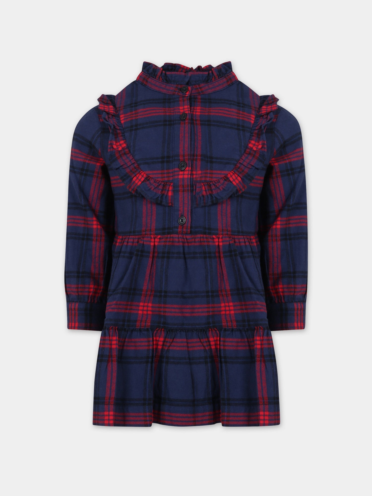 Vestito blu per bambina,Petit Bateau,A082J 01