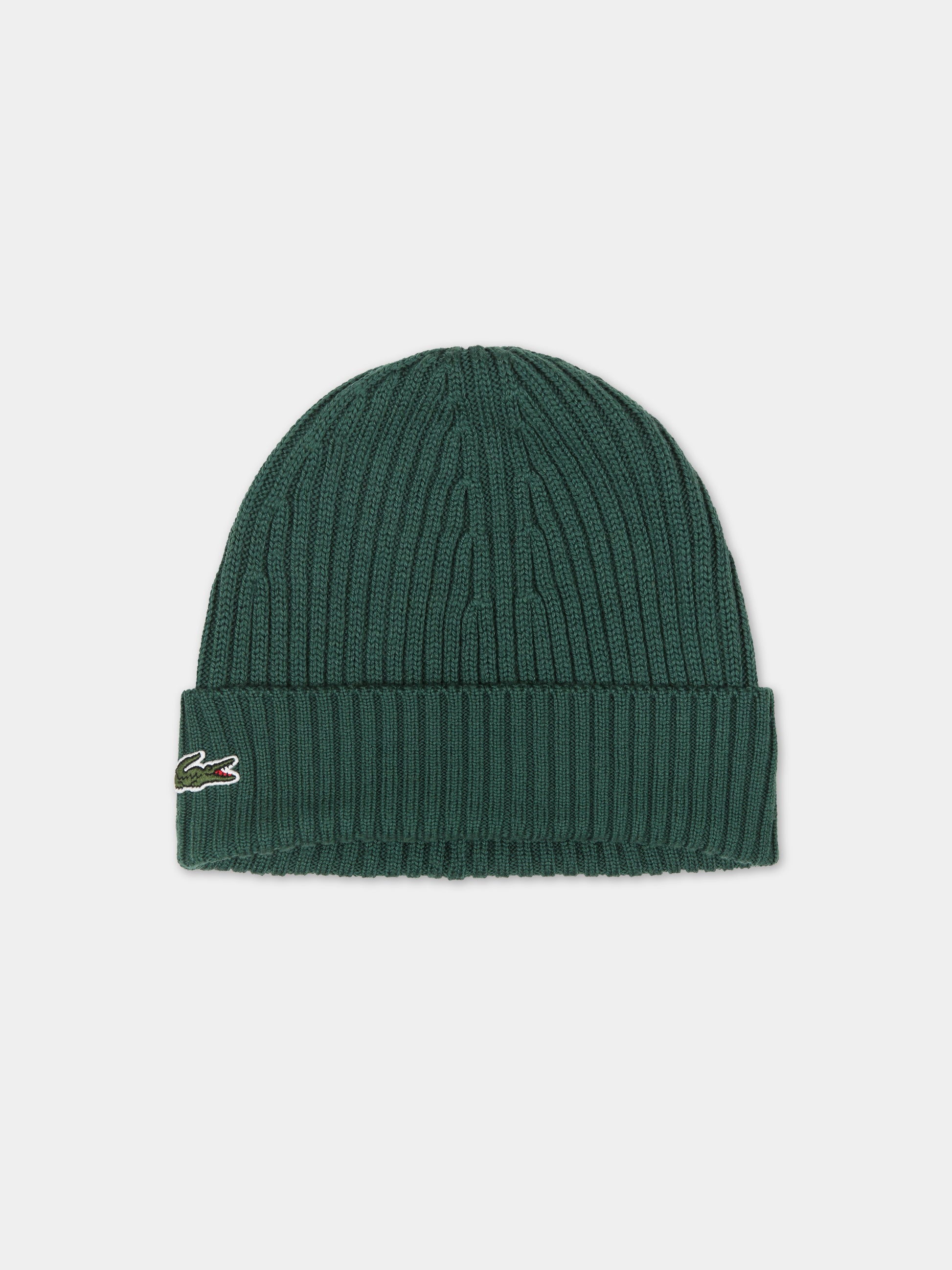 Cappello verde per bambino con patch logo iconico,Lacoste,RB0001 132
