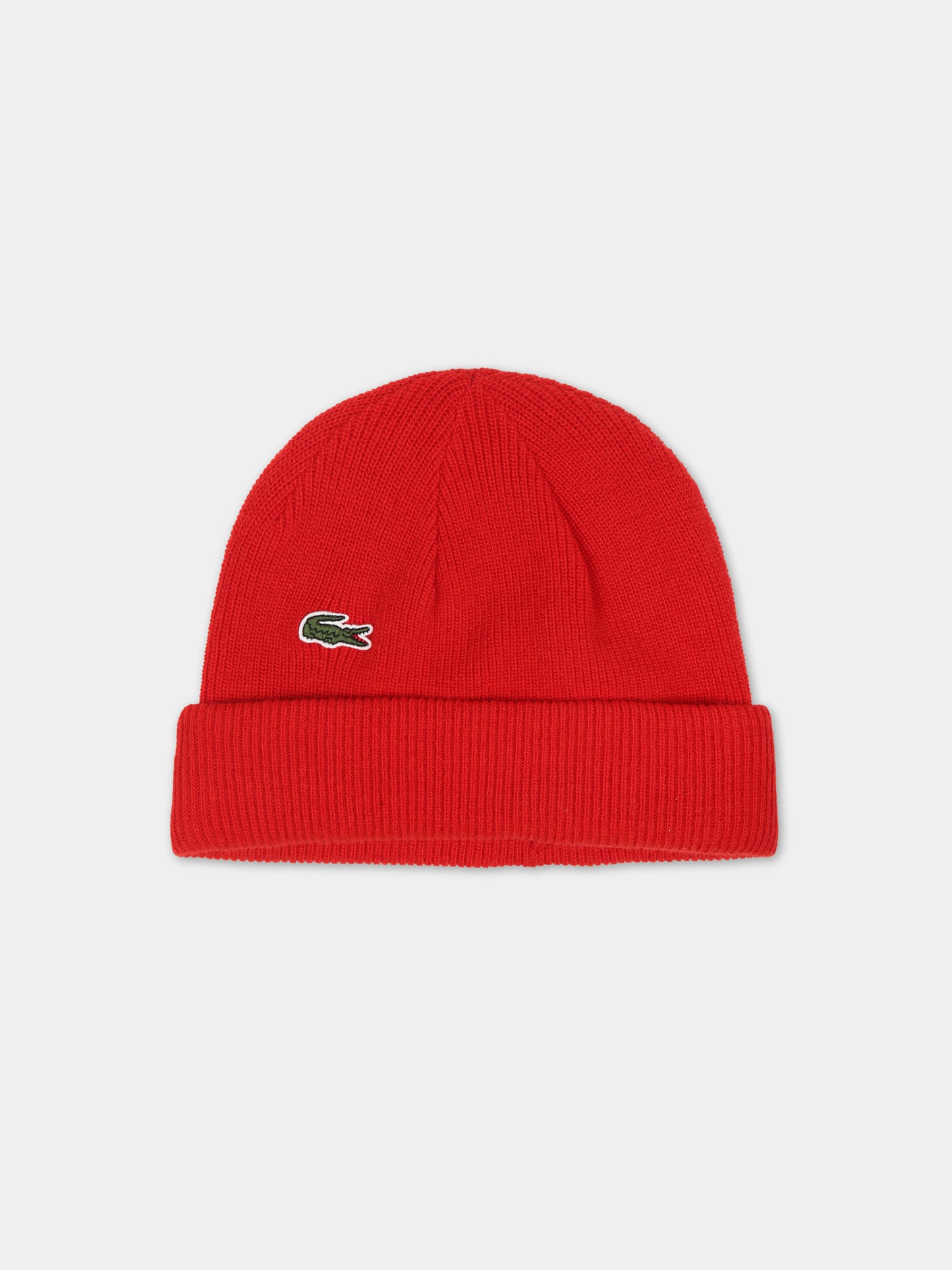 Cappello rosso per bambino con patch logo iconico,Lacoste,RB0003 240