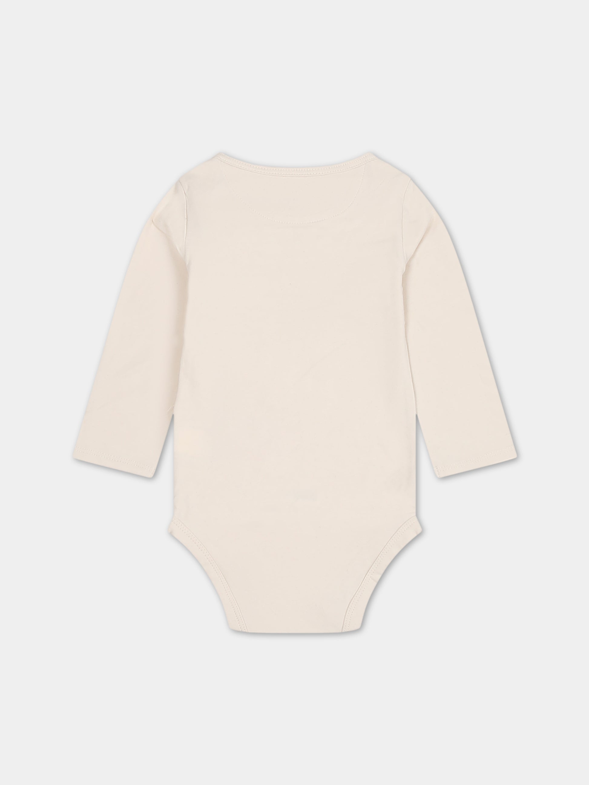 Body avorio per neonati con logo,Calvin Klein Kids,23WMCKIN0IN00033 PGB