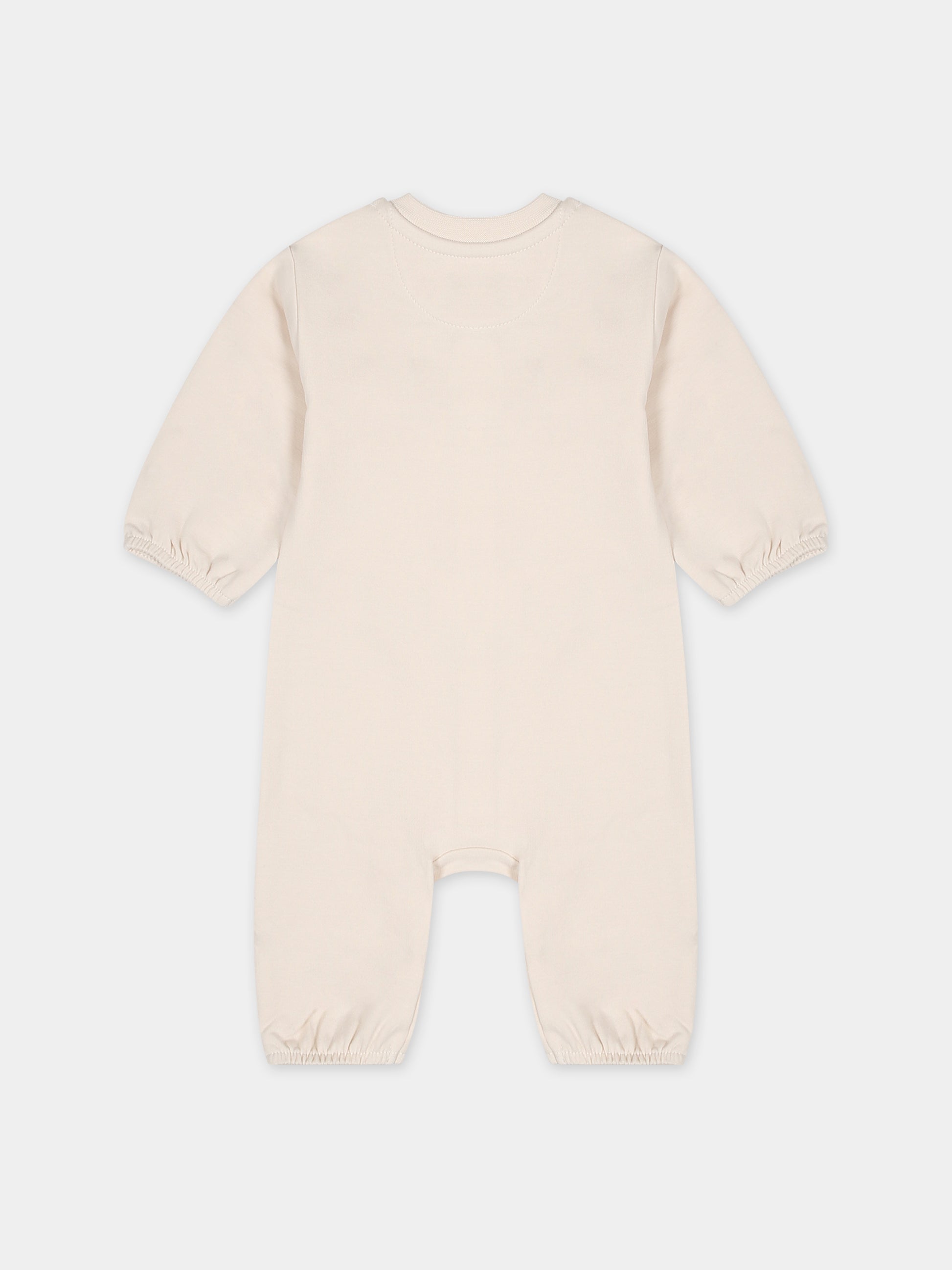 Tutina avorio per neonati con logo,Calvin Klein Kids,23WMCKIN0IN00136 PGB