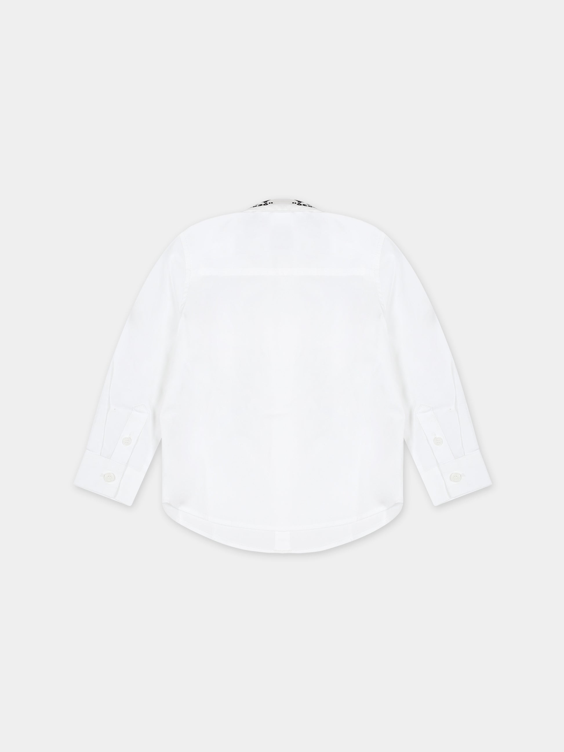 Camicia bianca per neonato con ricamo logo,Burberry Kids,8069190