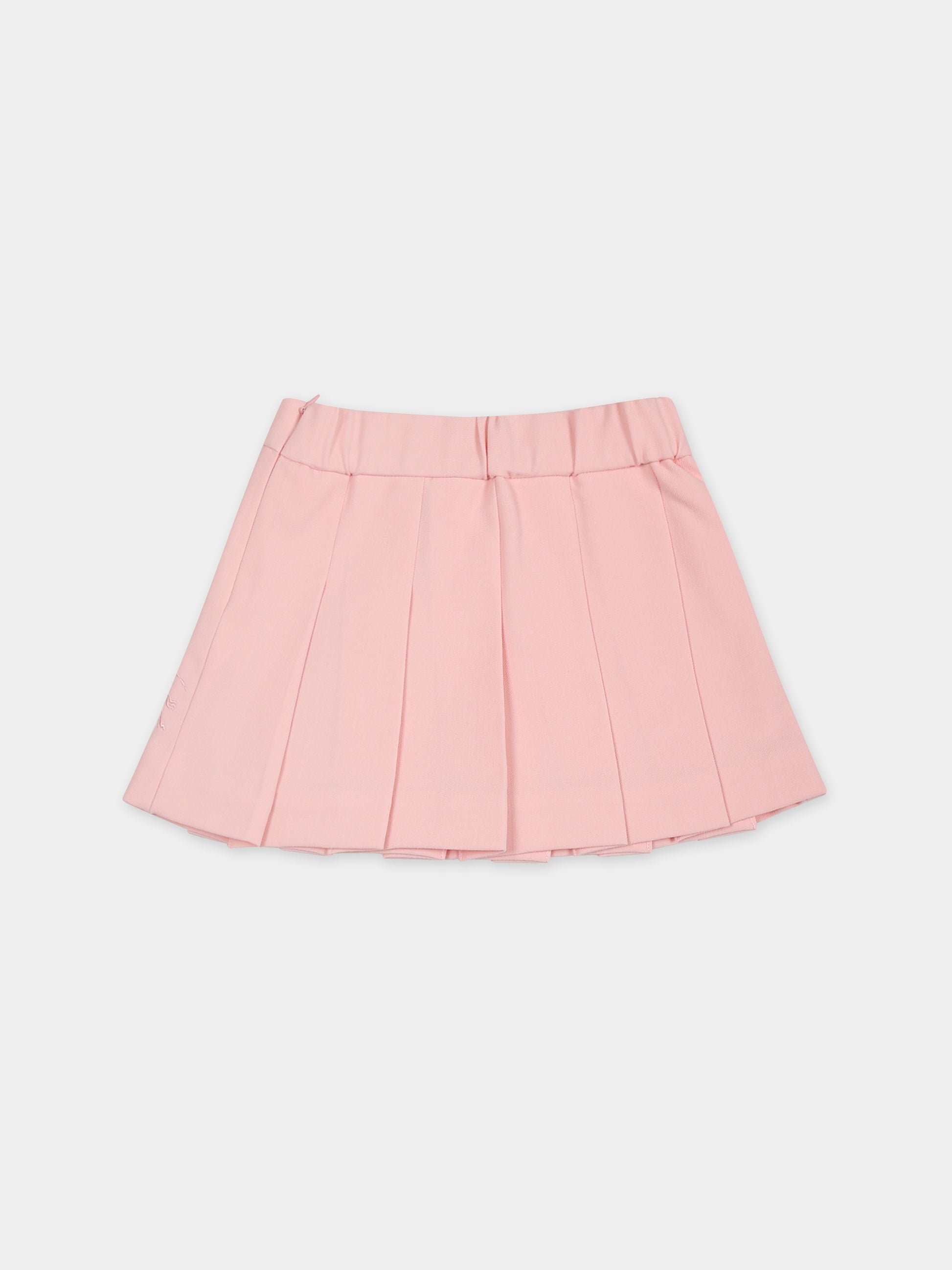 Gonna rosa per neonata con ricamo logo,Burberry Kids,8072784