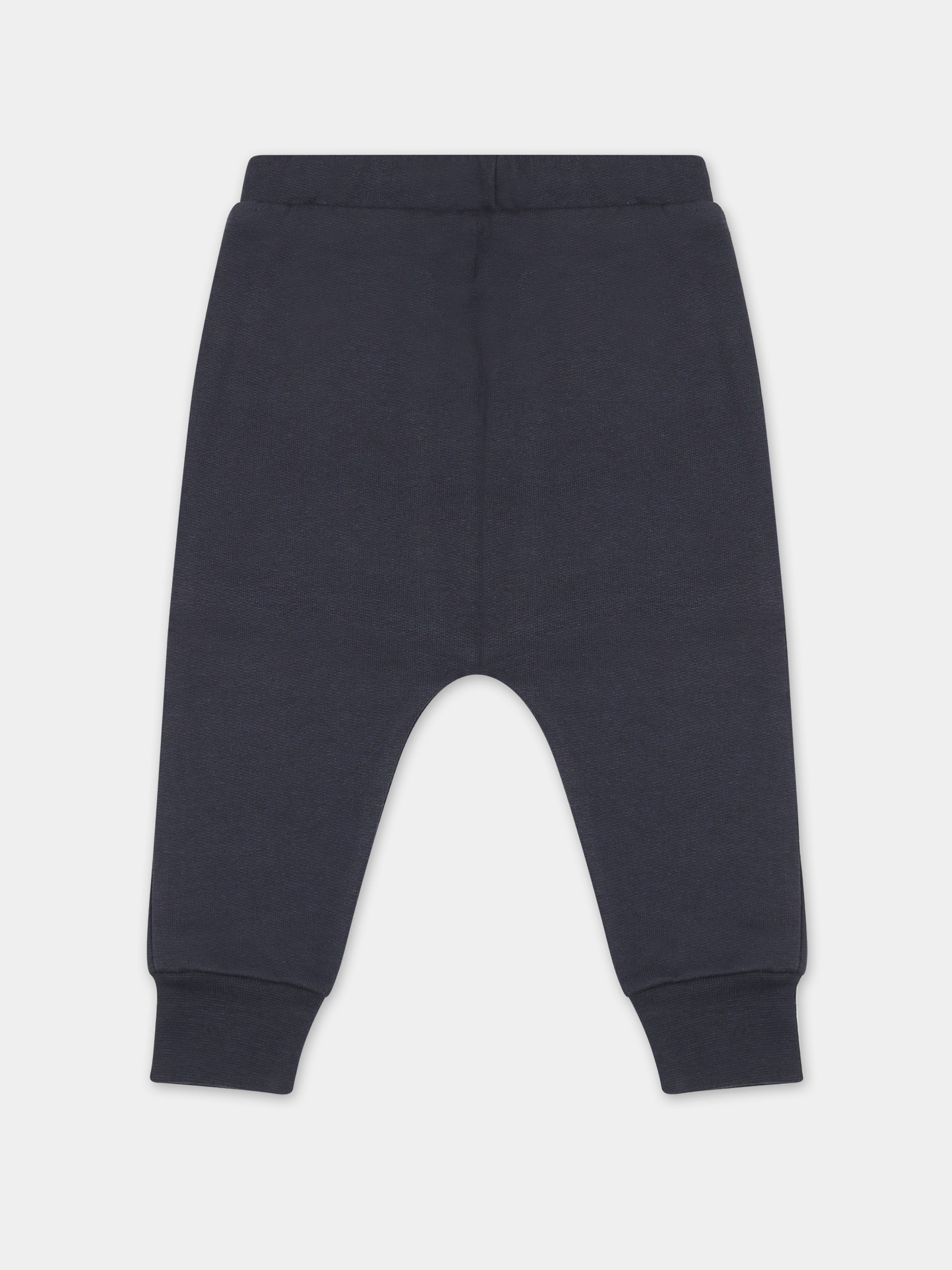 Pantaloni blu per neonato con scritta,Coco Au Lait,15COCOAW231024C