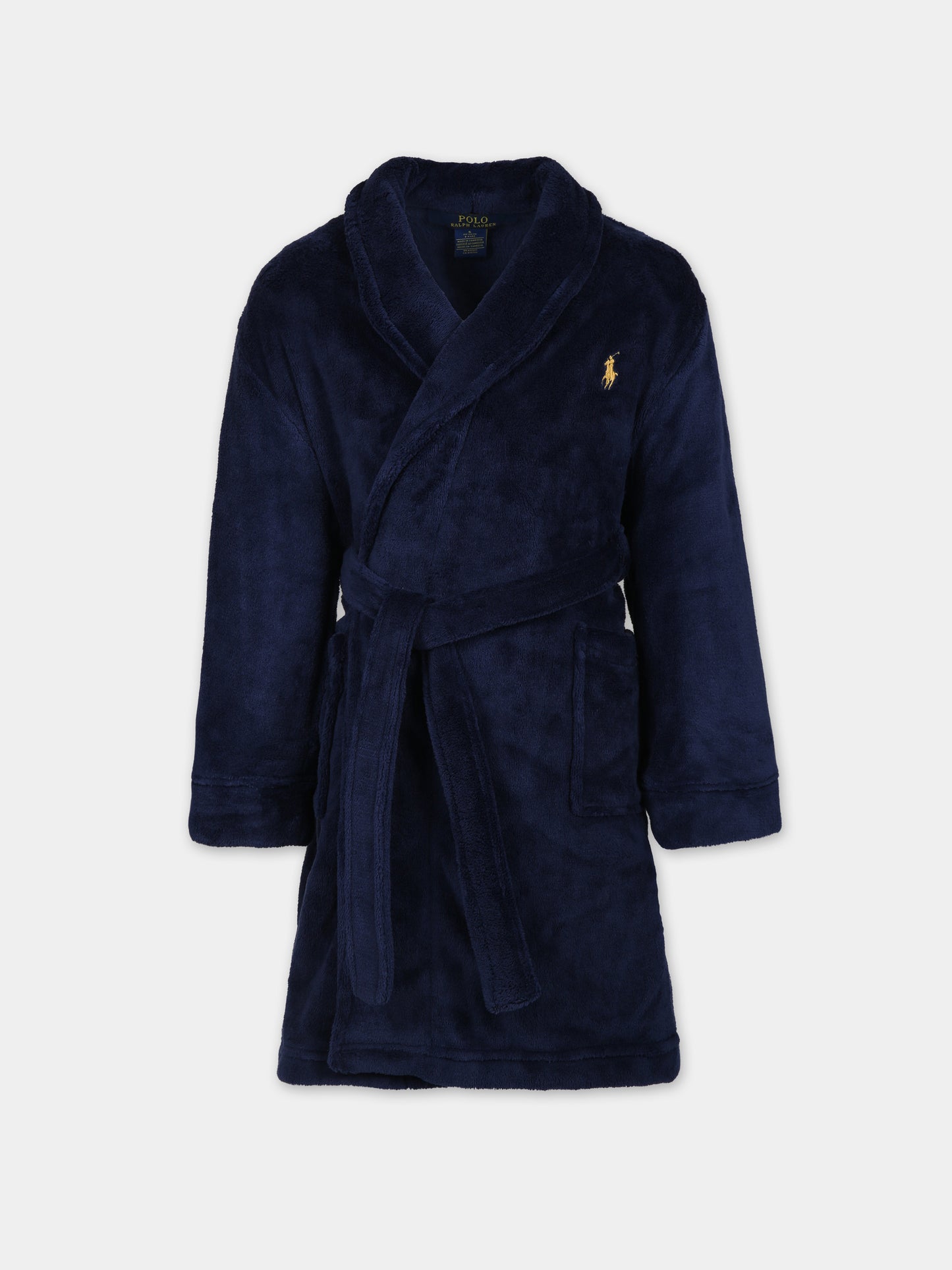 Accappatoio blu per bambino con logo,Ralph Lauren Kids,23WMRL9P0031 BCV