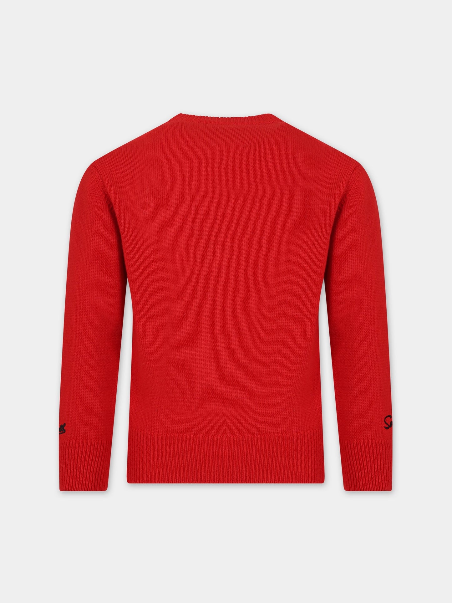 Maglione rosso per bambino con Bart Simpson,Mc2 Saint Barth,DOUGLAS TEAM SANTA 41