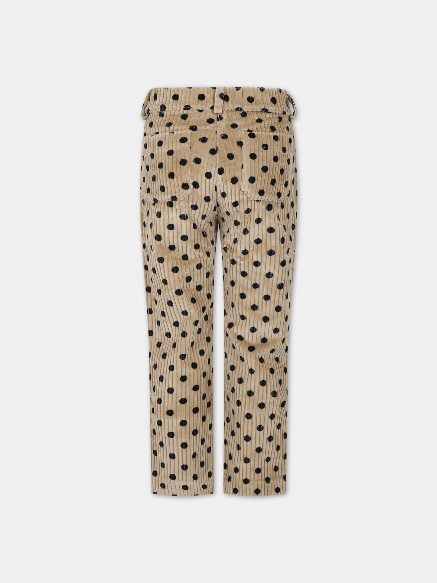 Pantaloni beige per bambina con pois,Paade Mode,234185720
