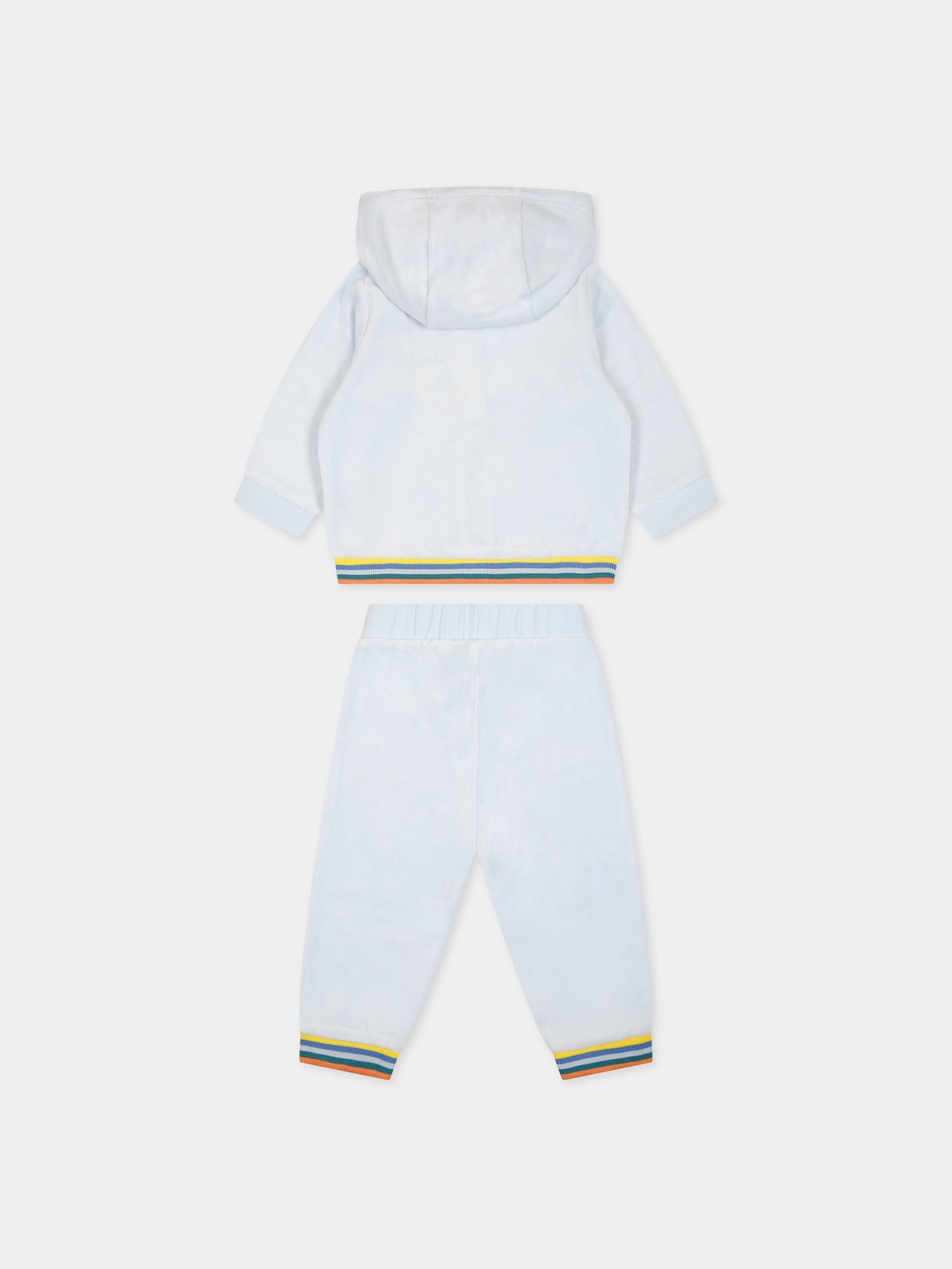 Completo celeste per neonato con logo,Little Marc Jacobs,W98160 791