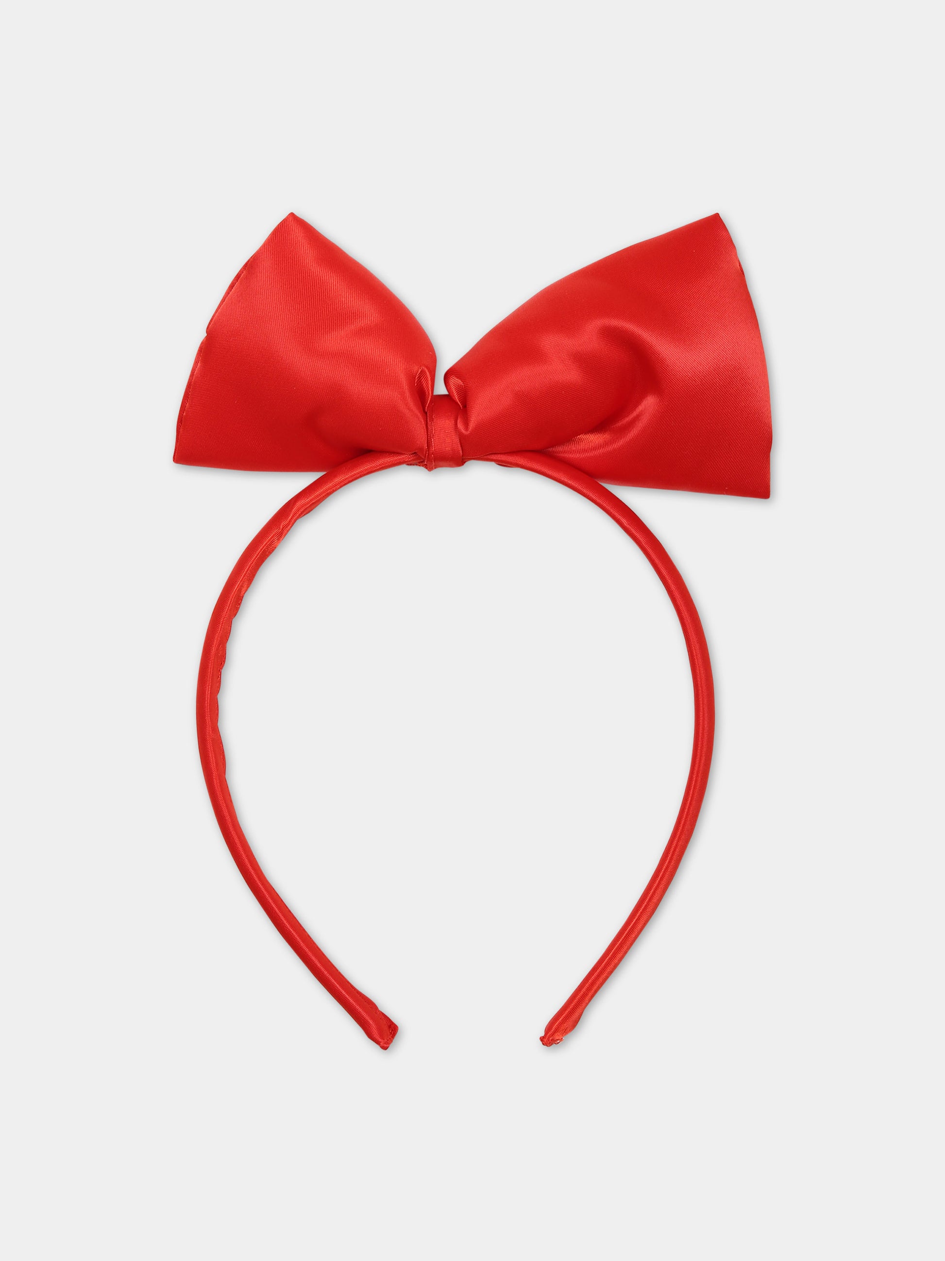 Cerchietto rosso per bambina con fiocco,Mini Rodini,2416010242