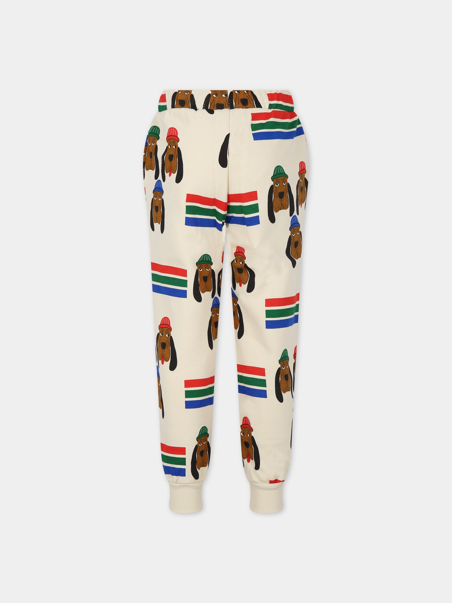 Pantaloni avorio per bambini con cani,Mini Rodini,2413011500