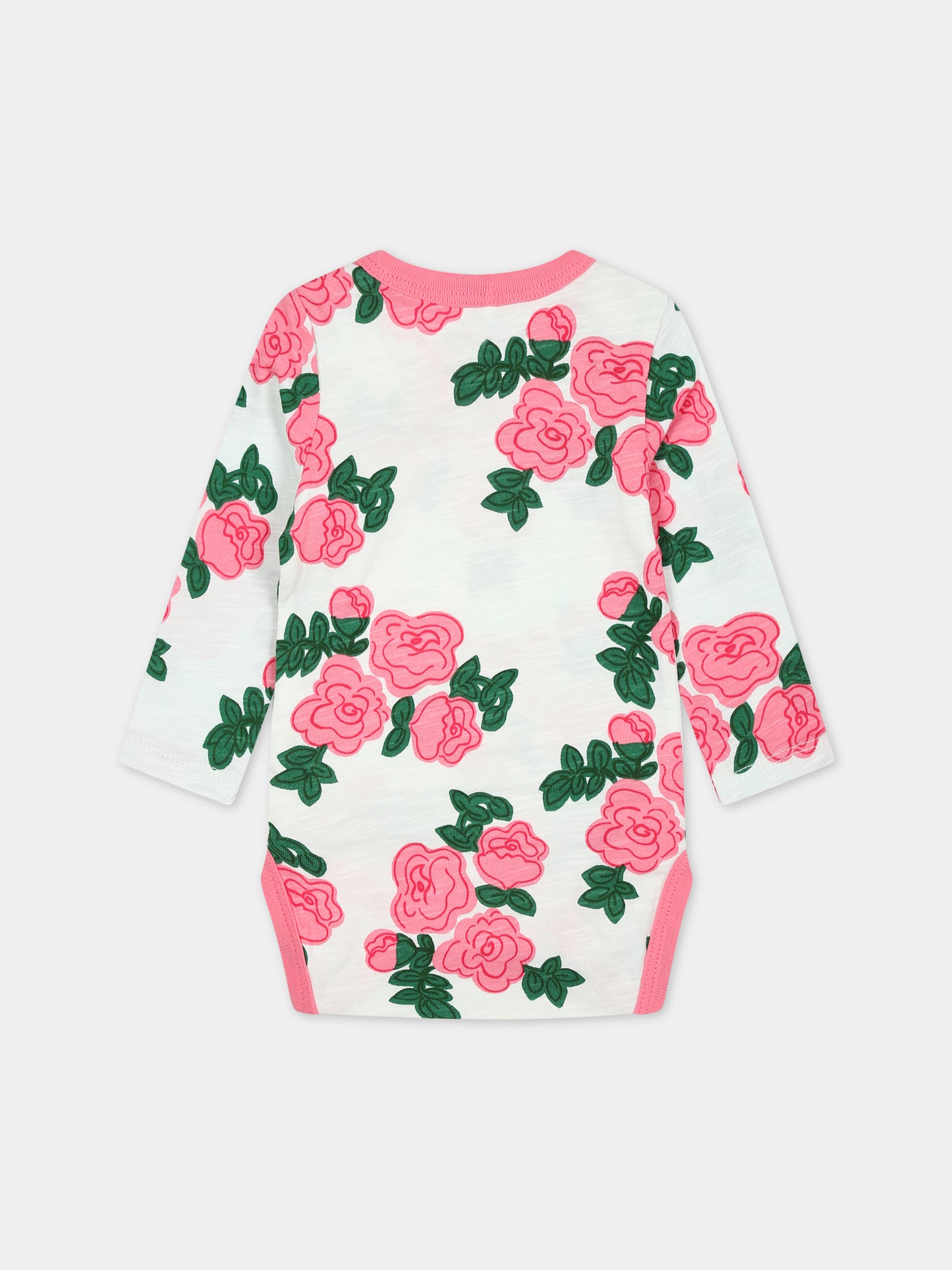 Completo bianco per neonata con rose,Mini Rodini,2414011228