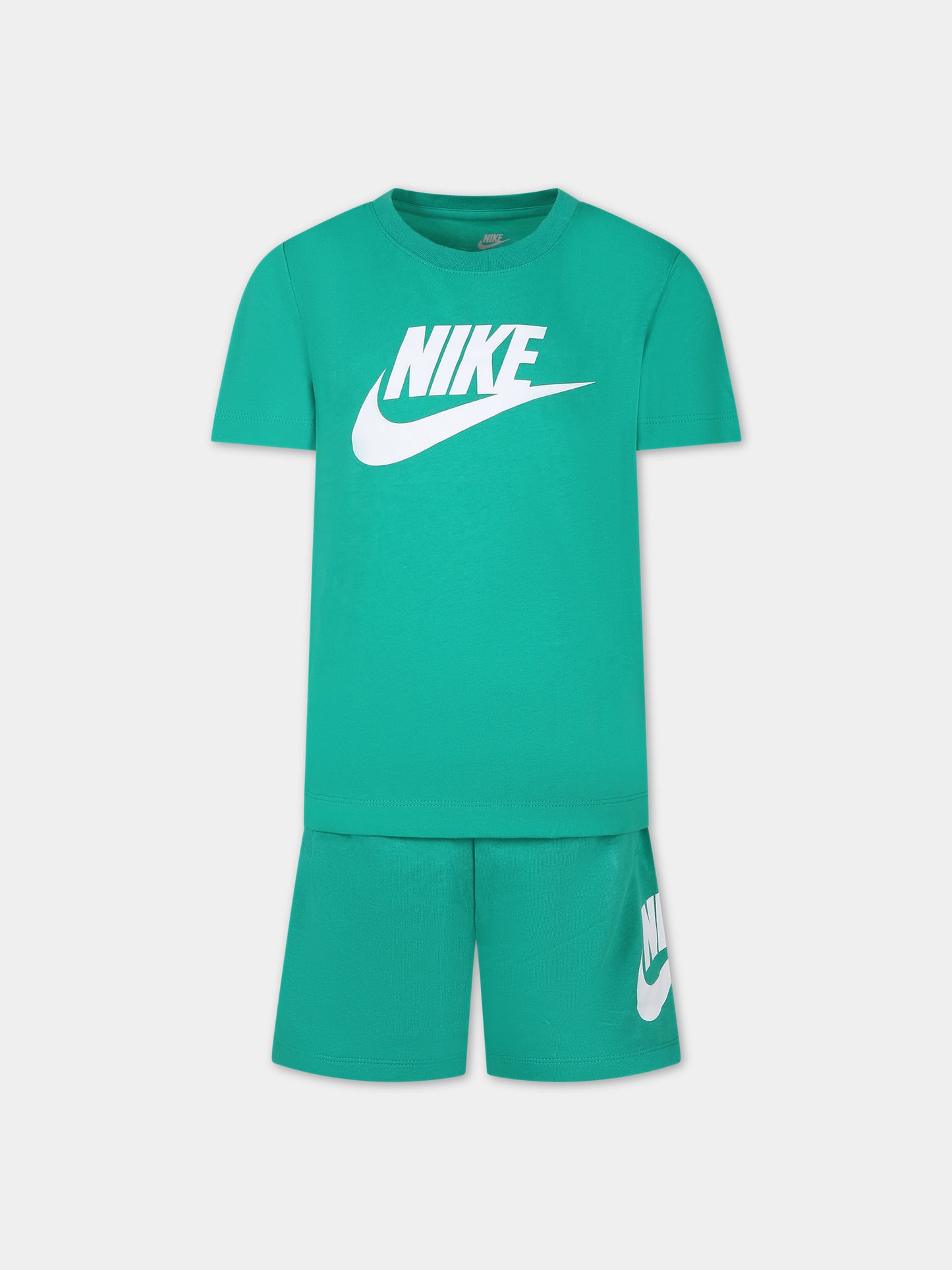 Completo verde per bambino con logo,Nike,86L596 E5D
