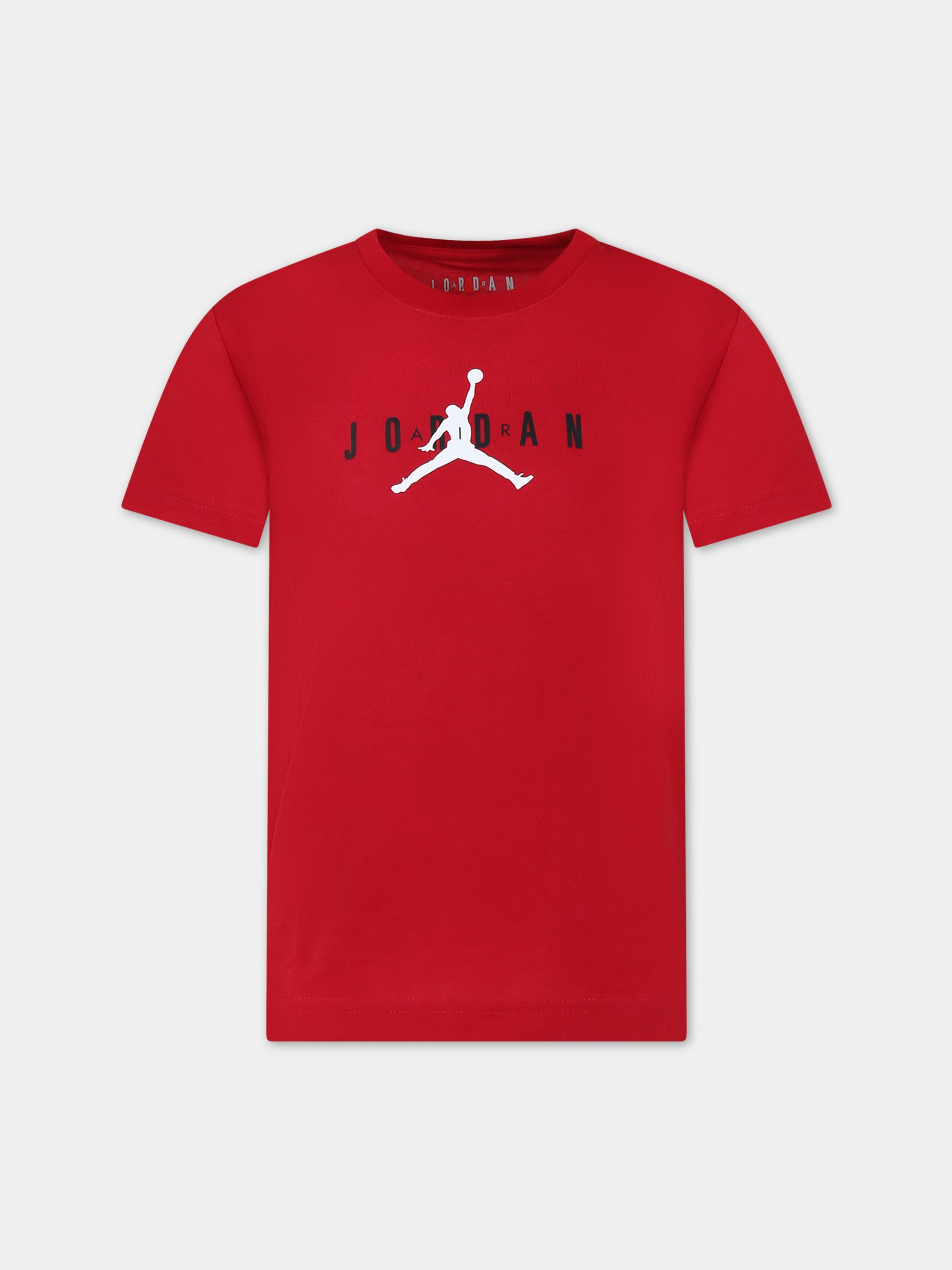 T-shirt rossa per bambino con Jumpman,Jordan,85B922 R78