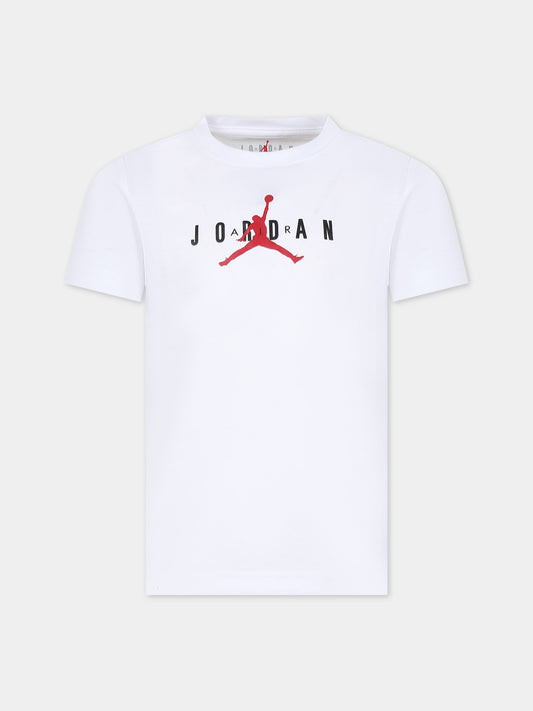 T-shirt bianca per bambino con iconico Jumpman,Jordan,85B922 001