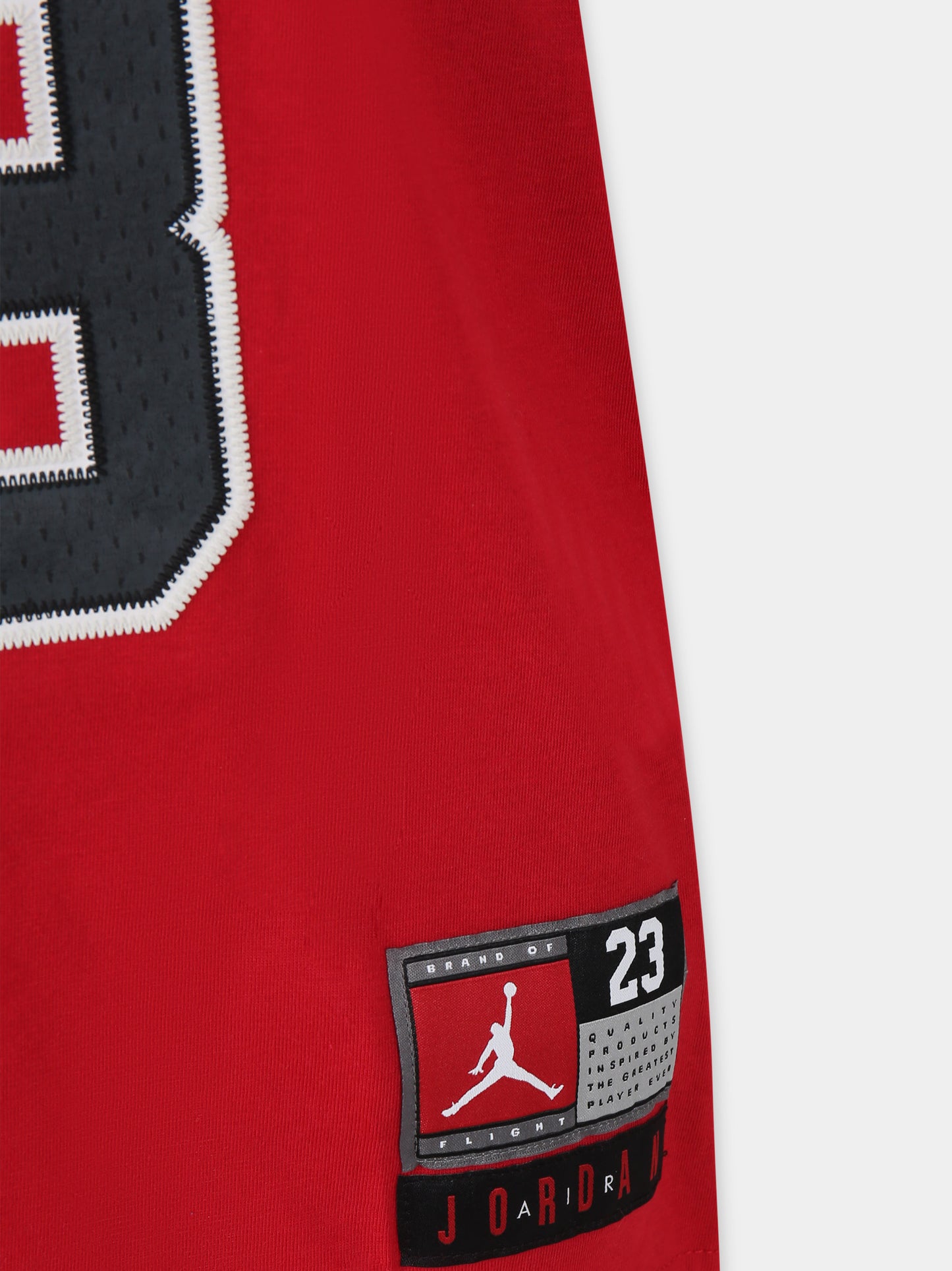 T-shirt bordeaux per bambino con logo,Jordan,95A088 R78