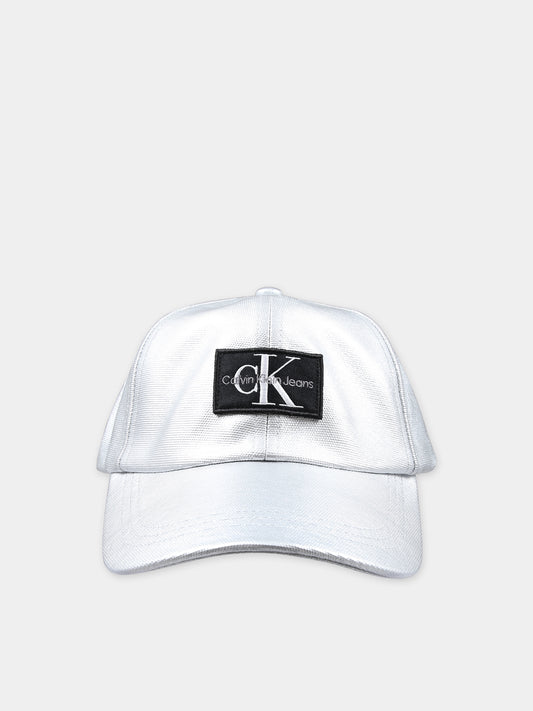Cappello con visiera per bambina con logo,Calvin Klein Kids,23FMCKIU0IU00553 0IM
