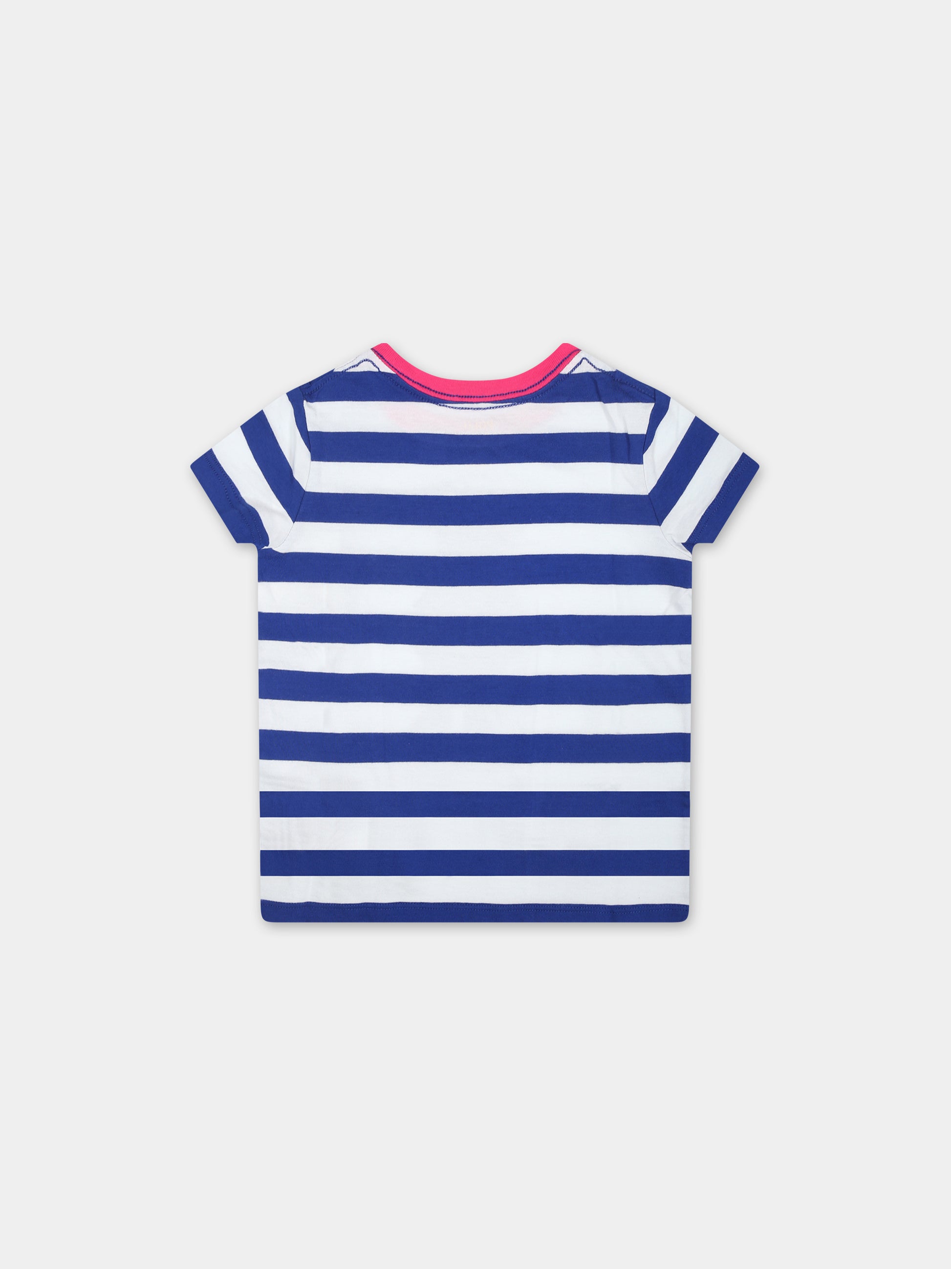 T-shirt blu per neonata con Polo Bear,Ralph Lauren Kids,926000001