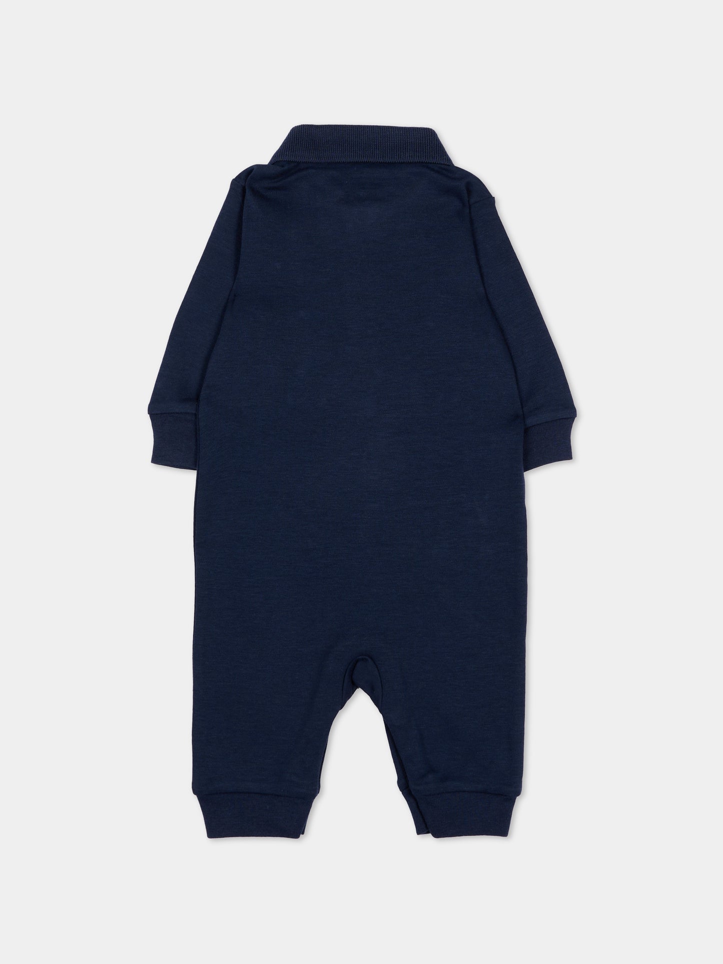 Blue romper for Baby Boy with multicolor Pony