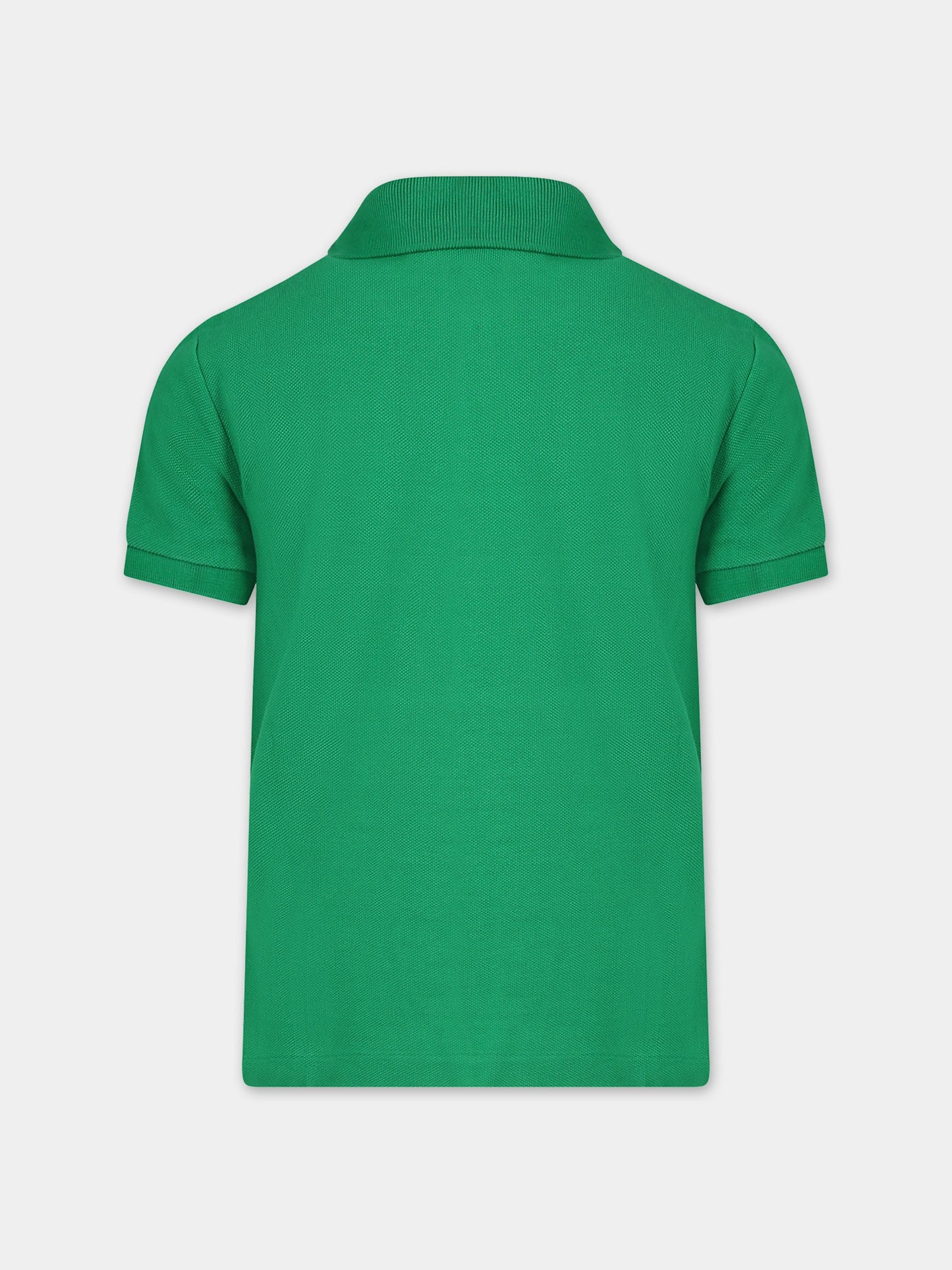 Polo verde per bambino con iconico cavallino,Ralph Lauren Kids,703632159