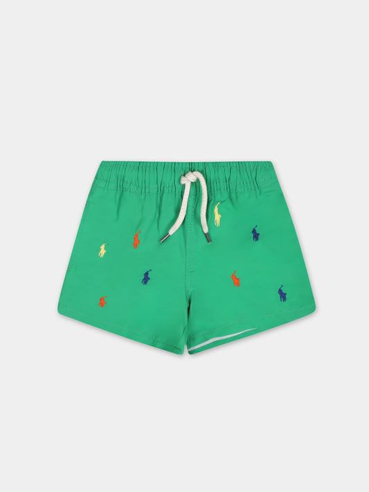 Boxer mare verde per neonato con cavallino,Ralph Lauren Kids,905561003