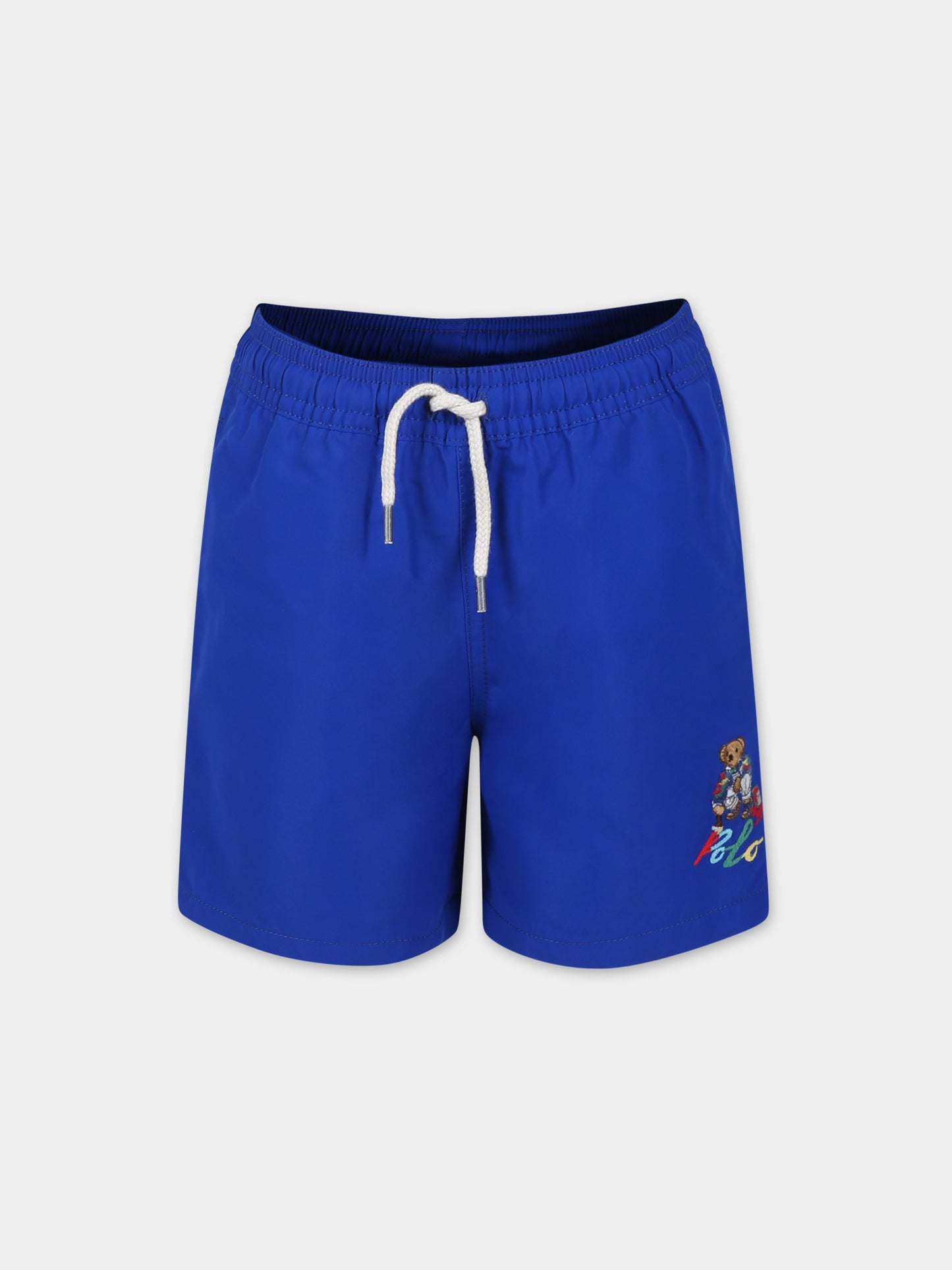 Boxer mare blu per bambino con Polo Bear,Ralph Lauren Kids,926419002