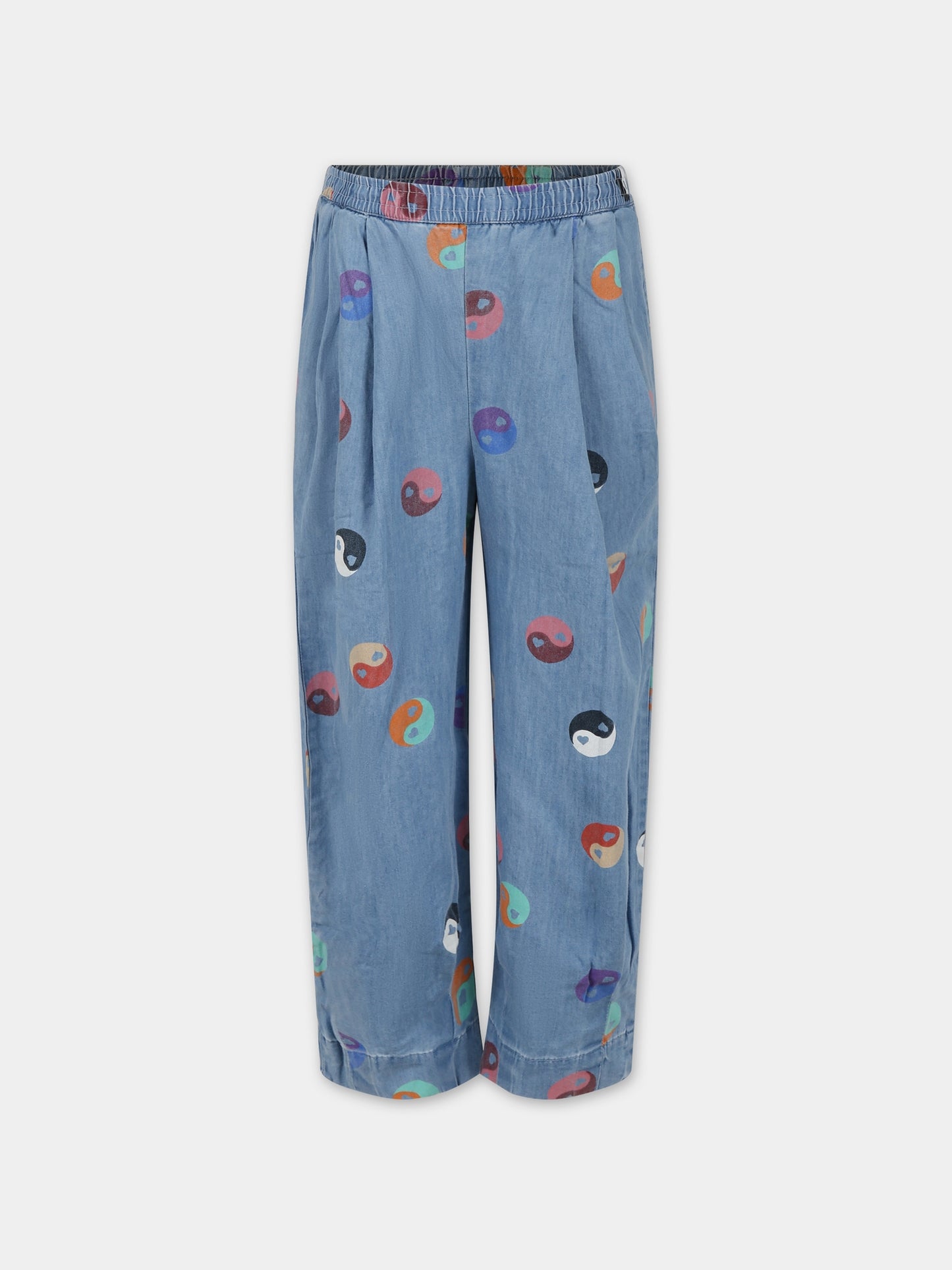 Pantaloni blu per bambina con yin e yang,Molo,2S24I104 9010