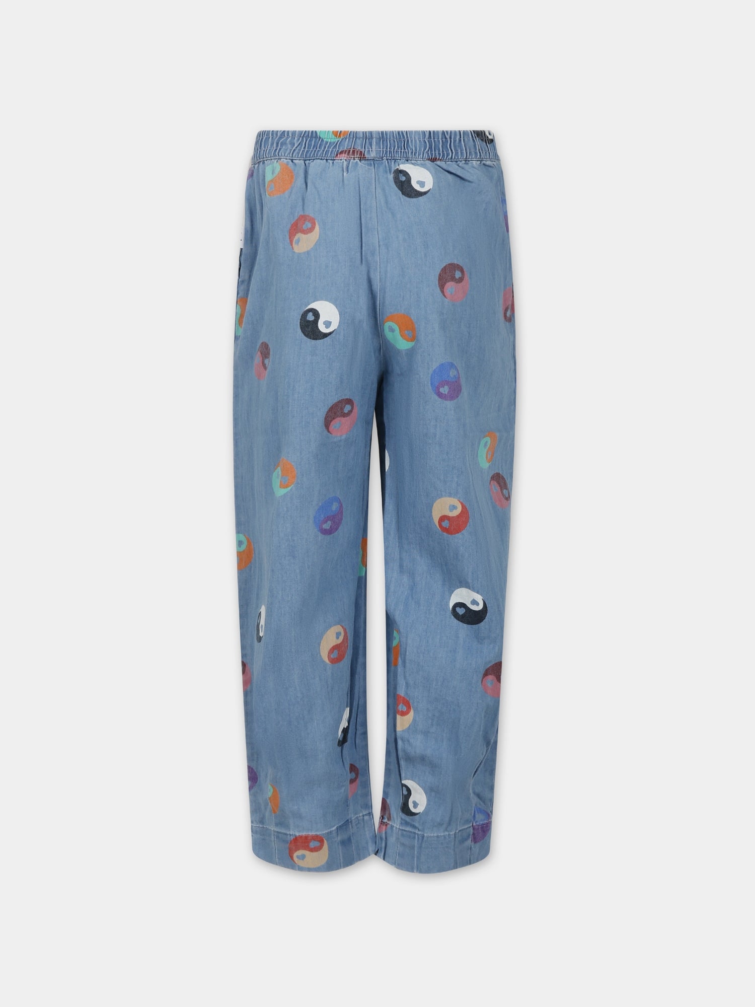 Pantaloni blu per bambina con yin e yang,Molo,2S24I104 9010