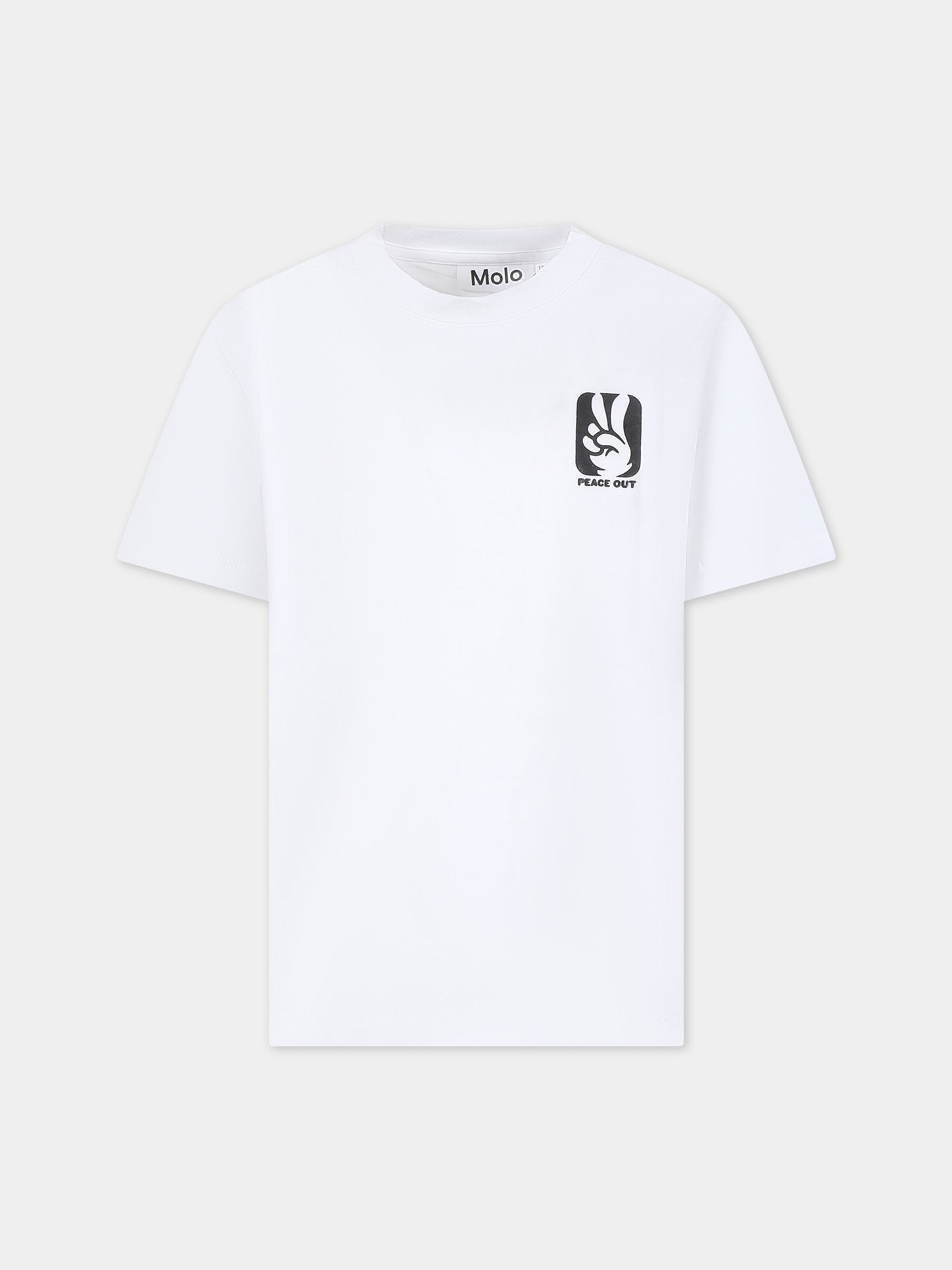 T-shirt bianca per bambino,Molo,1S24A212 3492