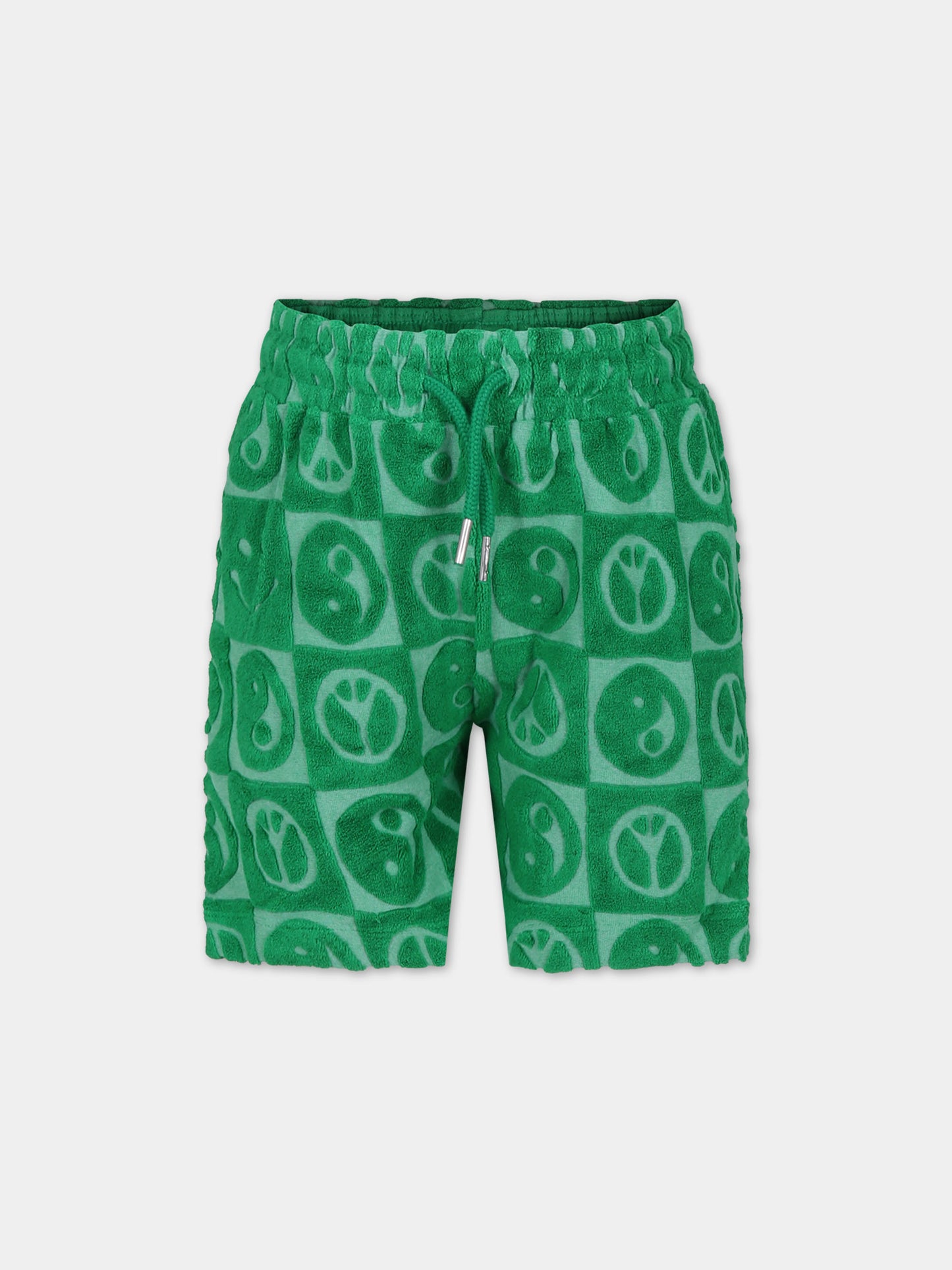 Shorts verde per bambino con yin e yang,Molo,6S24H109 8857