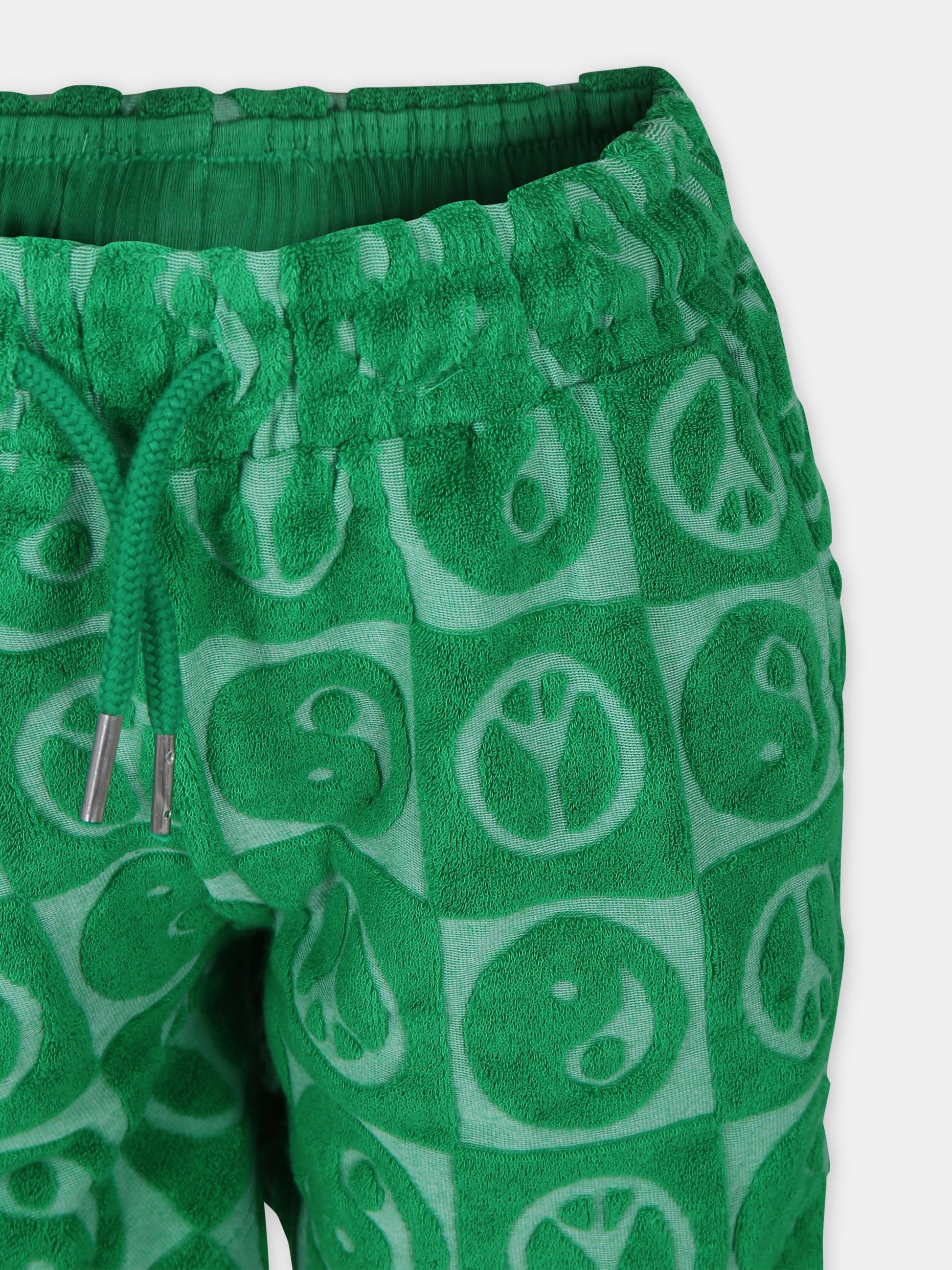 Shorts verde per bambino con yin e yang,Molo,6S24H109 8857
