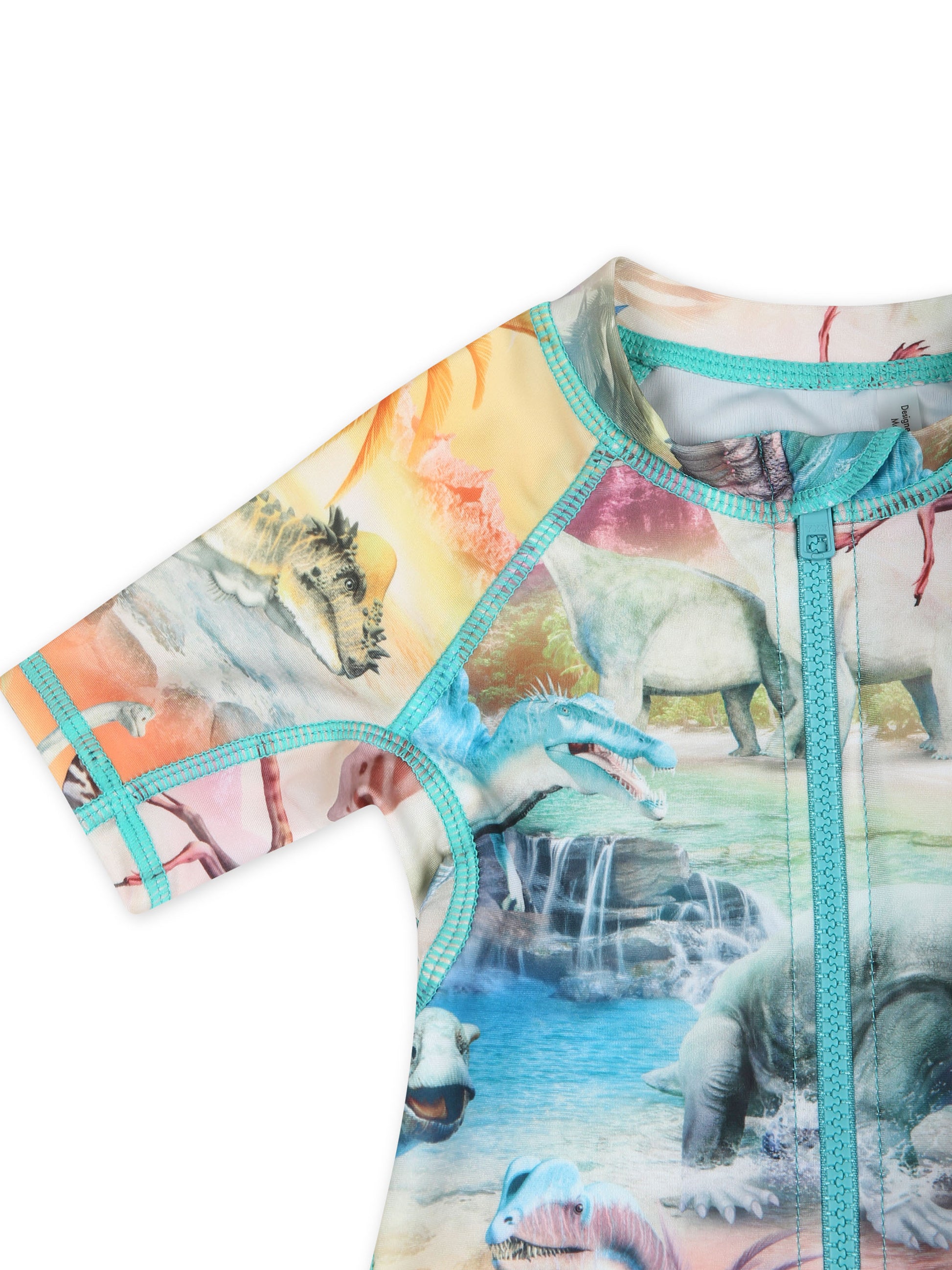 Costume anti UV multicolor per bambino con stampa dinosauro,Molo,8S24P609 6993