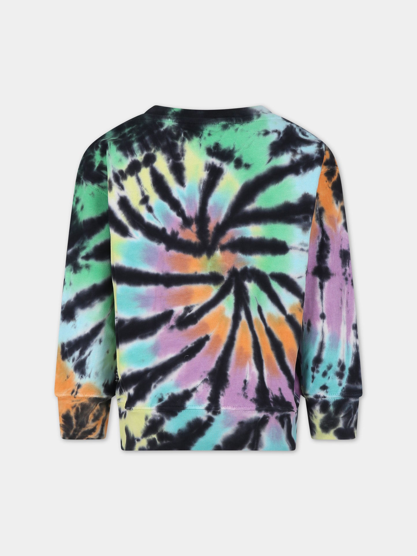 Felpa nera per bambino con stampa tie-dye,Molo,1S24J207 9084