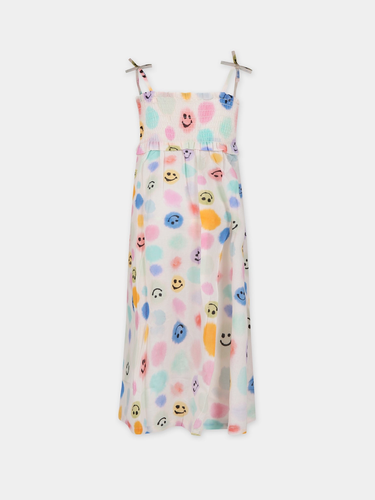 Copricostume avorio per bambina con smile e pois,Molo,2S24E101 6990