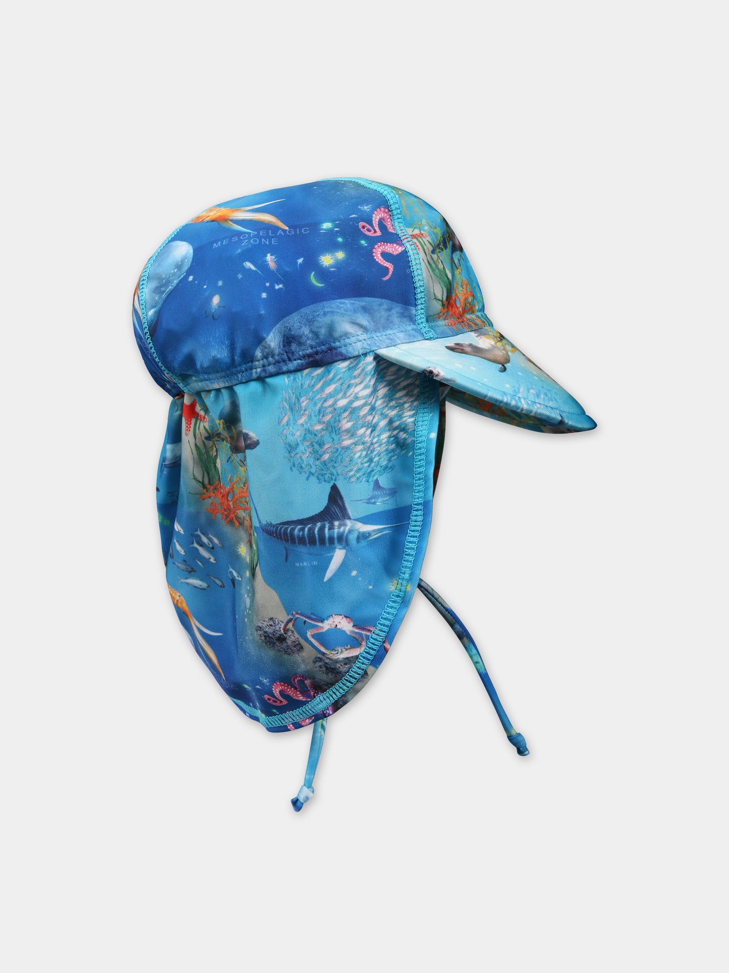 Cappello azzurro per bambino con animali marini,Molo,7S24Y302 9001