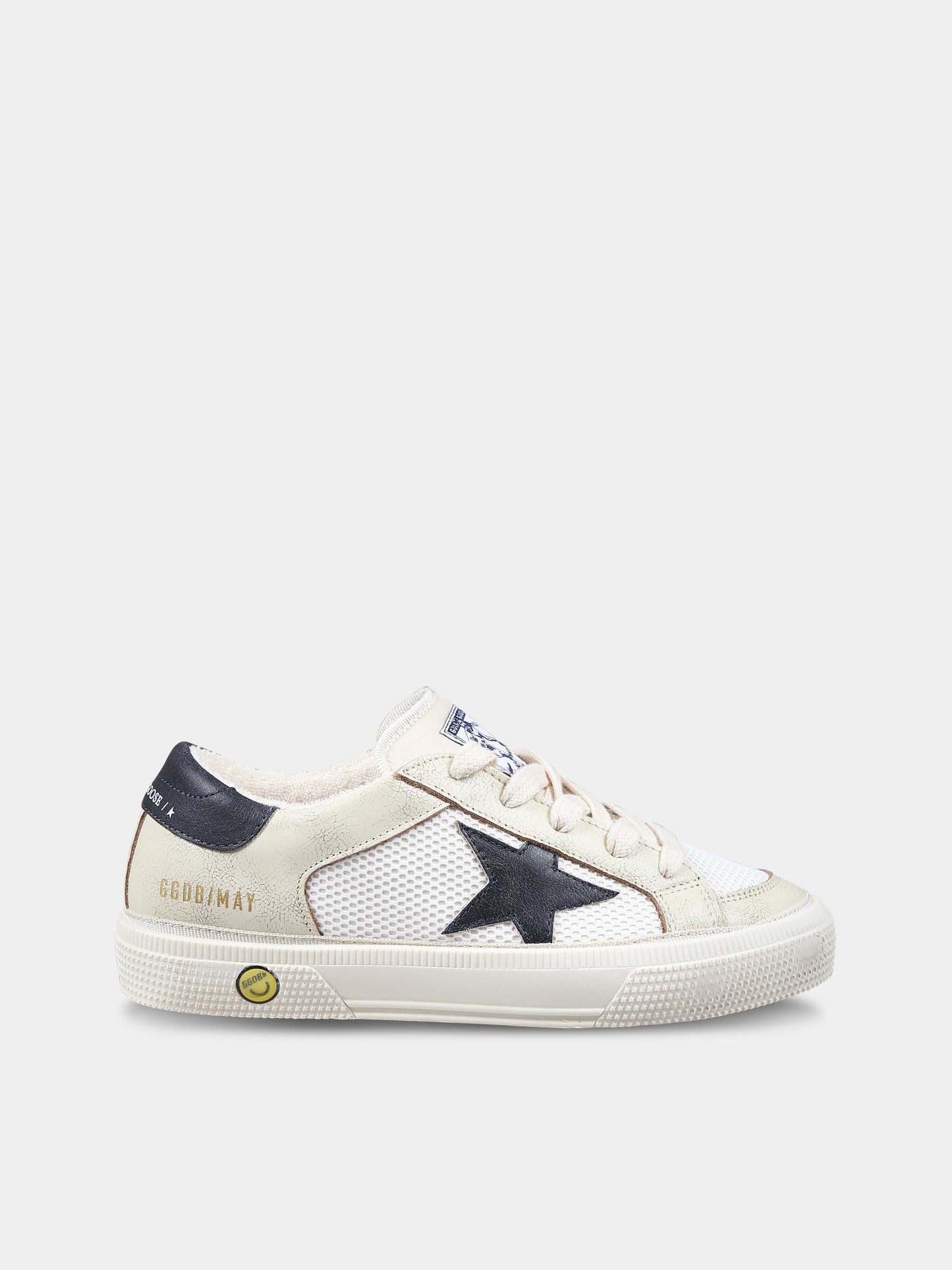 Sneakers avorio per bambini con logo,Golden Goose,GTF00495 F005471 10793